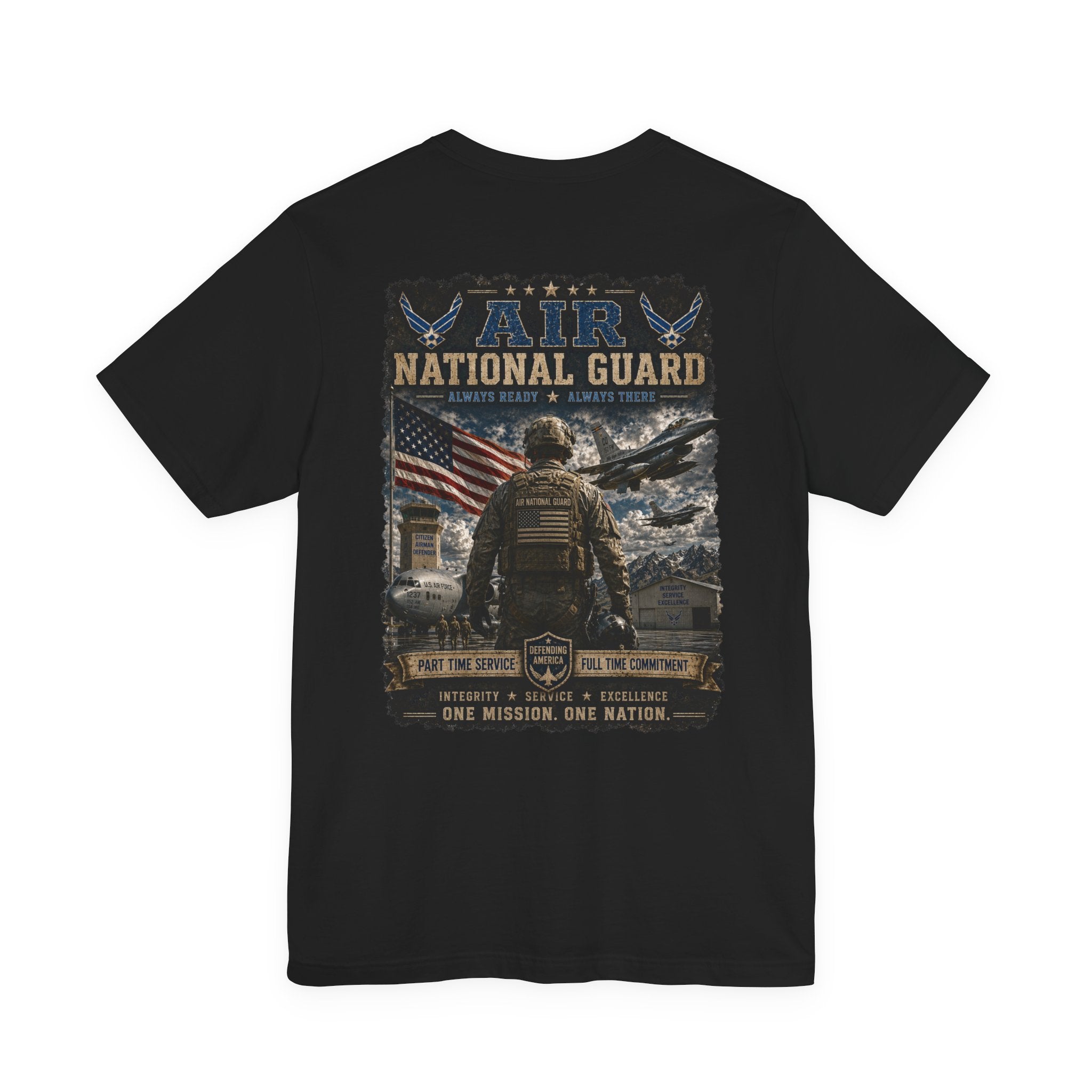 Air National Guard Graphic Tee — Military Dog Tags Veteran Tribute T-Shirt