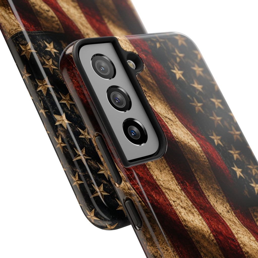 Distressed American Flag Tough Phone Case | Patriotic iPhone Cover