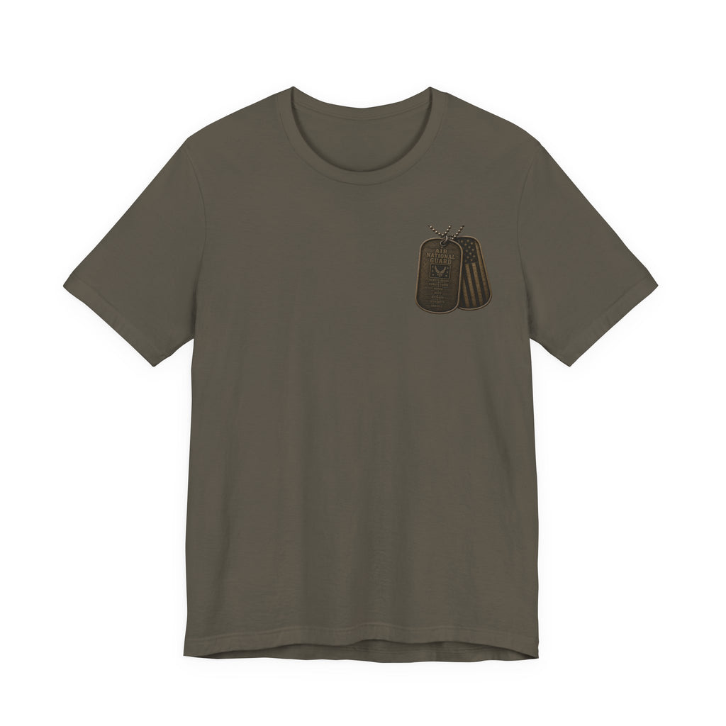 Air National Guard Graphic Tee — Military Dog Tags Veteran Tribute T-Shirt