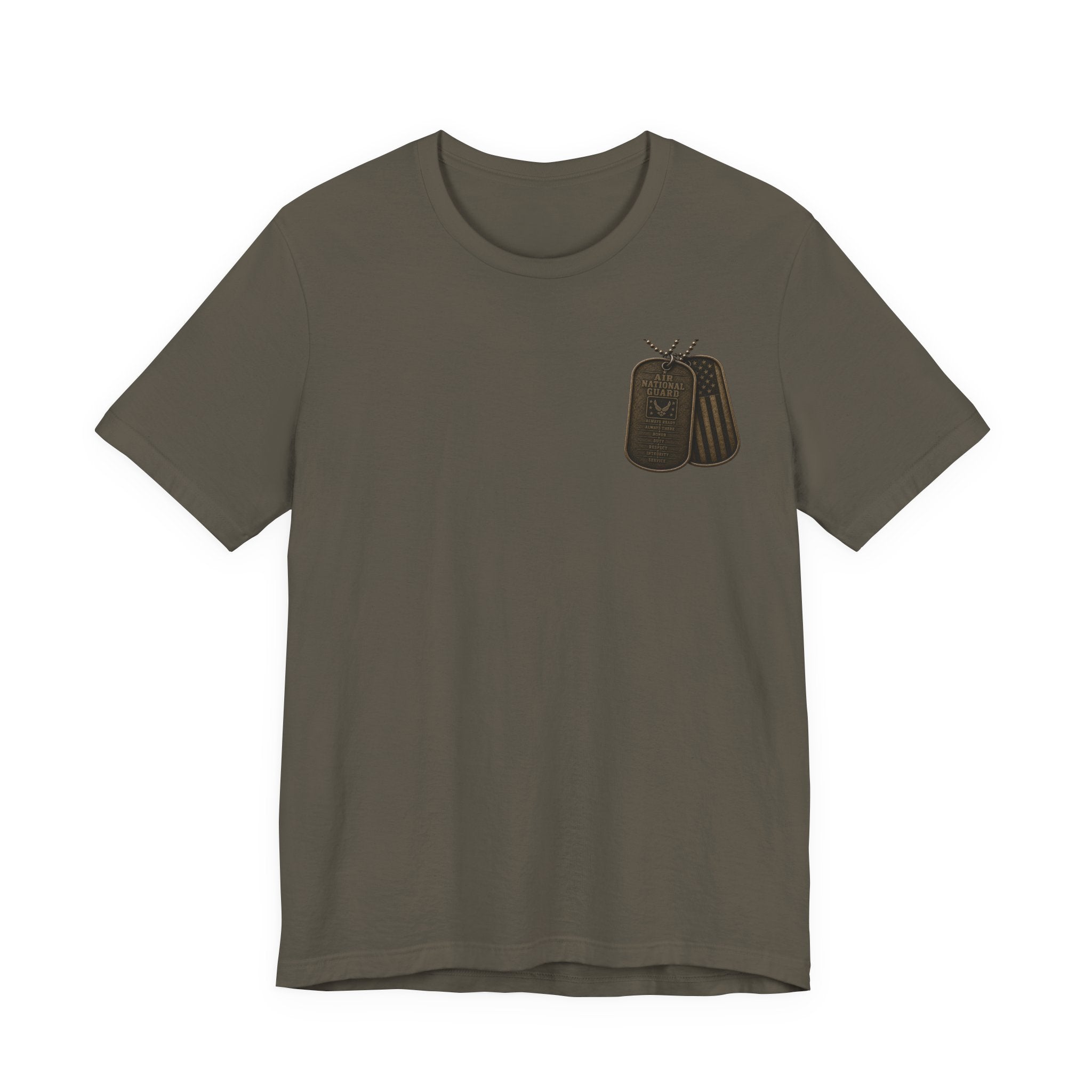 Air National Guard Graphic Tee — Military Dog Tags Veteran Tribute T-Shirt