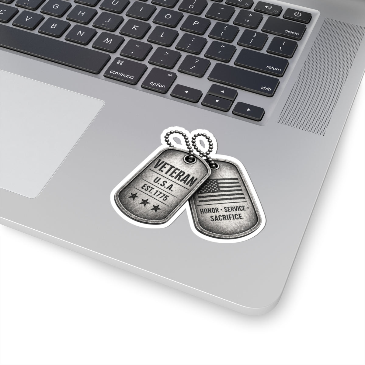 Veteran Dog Tag Stickers — Kiss-Cut Patriotic Honor & Service Decals