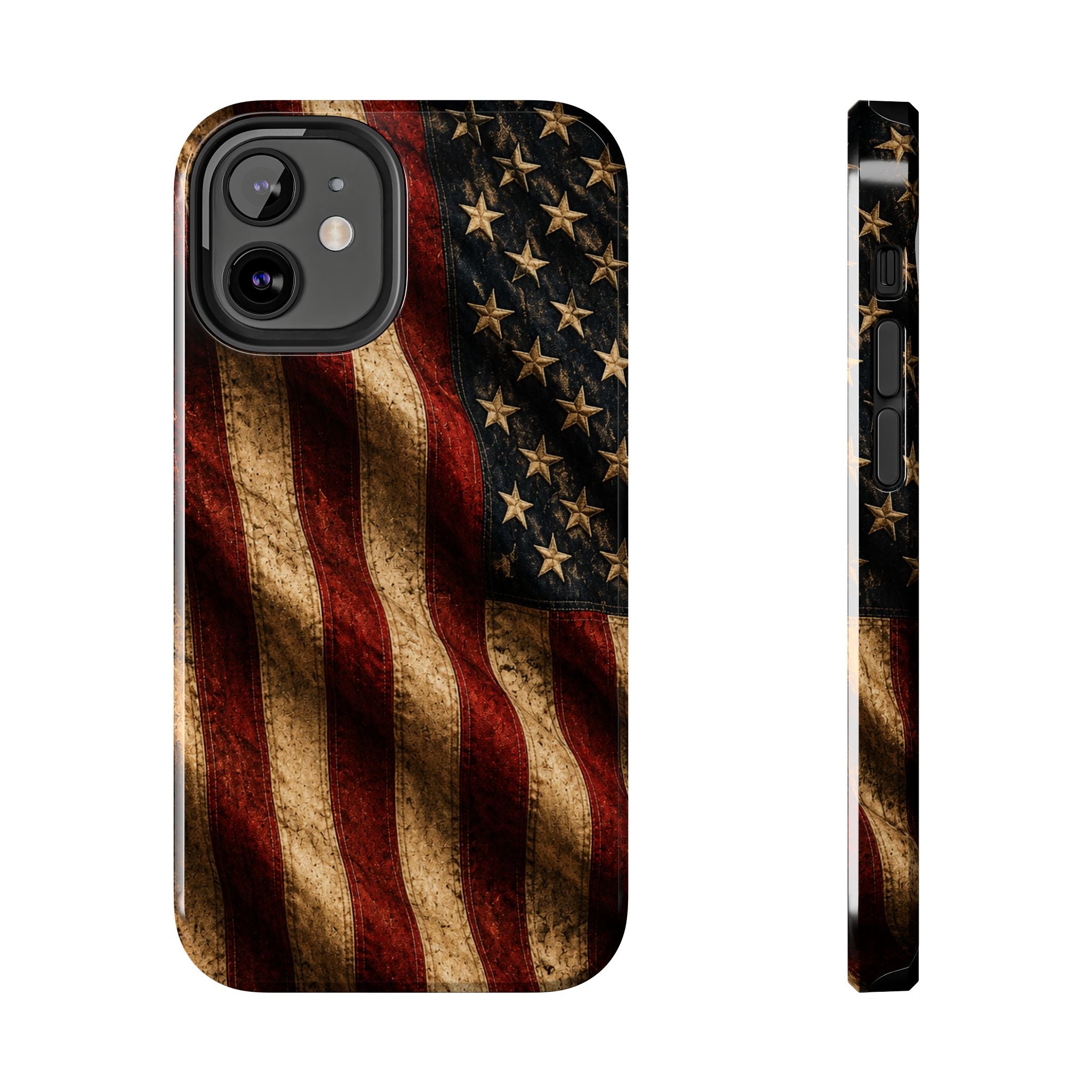 Distressed American Flag Tough Phone Case | Patriotic iPhone Cover