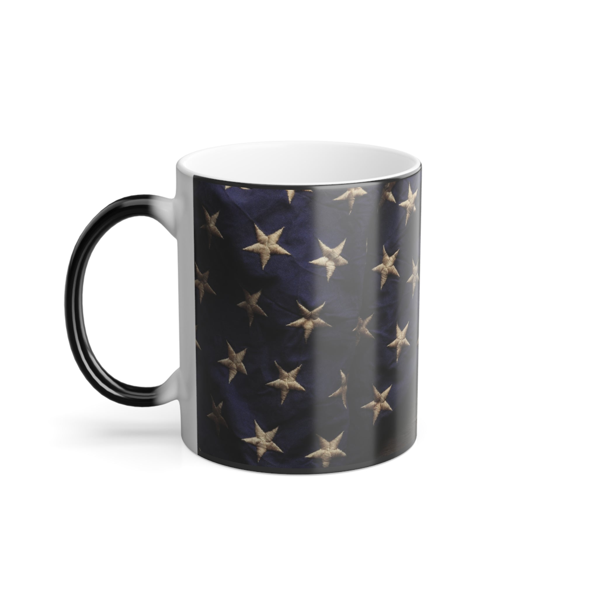 American Flag Color-Changing Mug — 11oz Heat Reveal Patriotic Coffee Cup