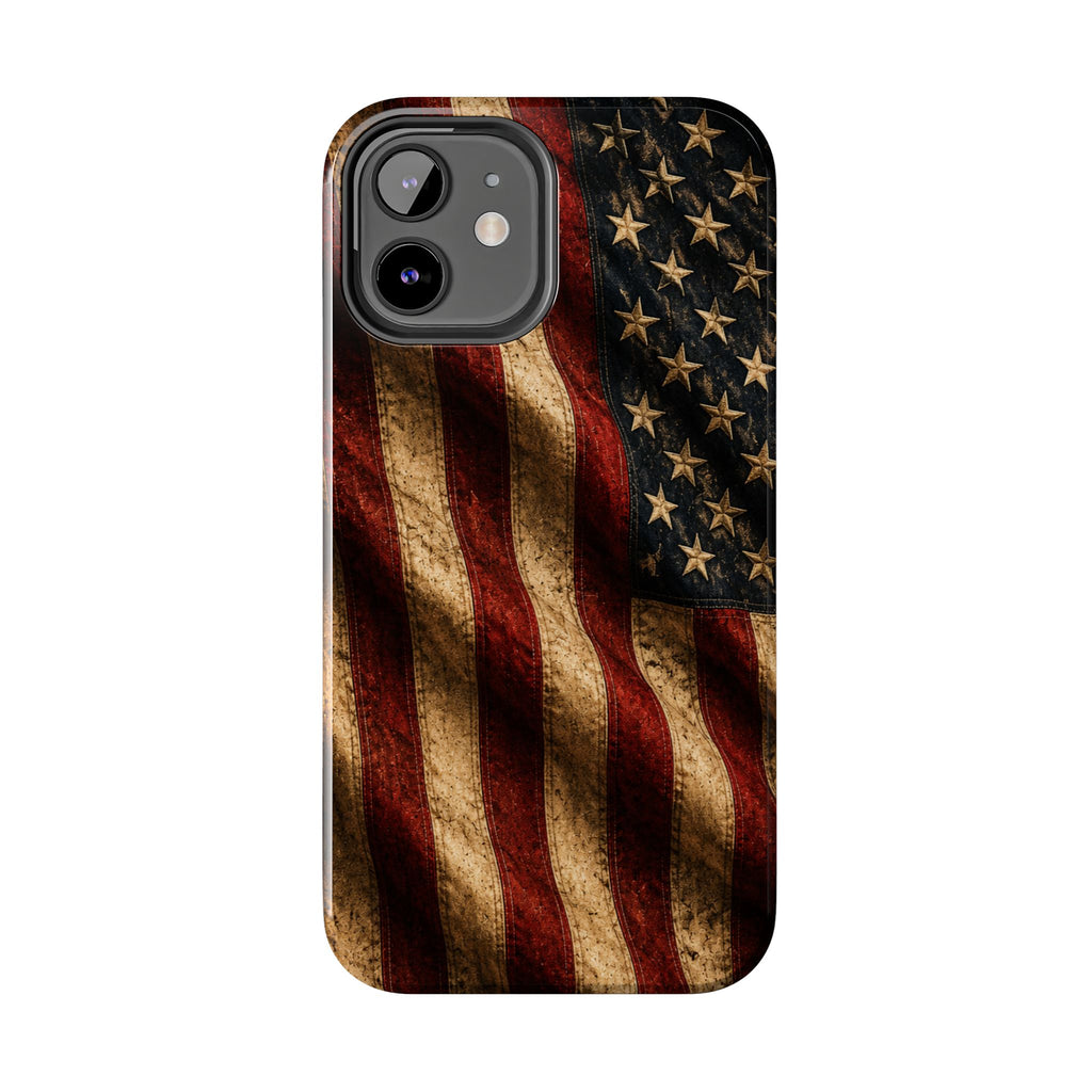 Distressed American Flag Tough Phone Case | Patriotic iPhone Cover
