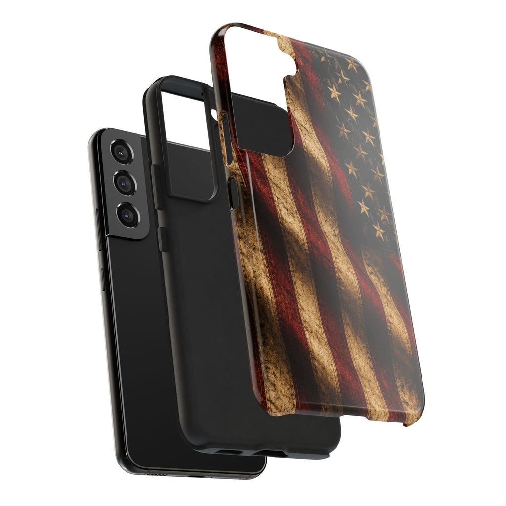 Distressed American Flag Tough Phone Case | Patriotic iPhone Cover