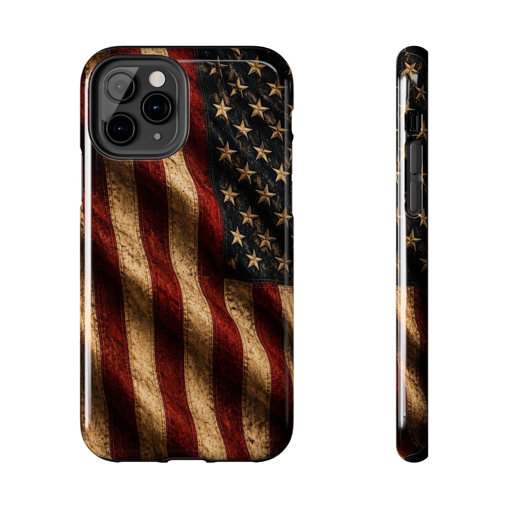 Distressed American Flag Tough Phone Case | Patriotic iPhone Cover