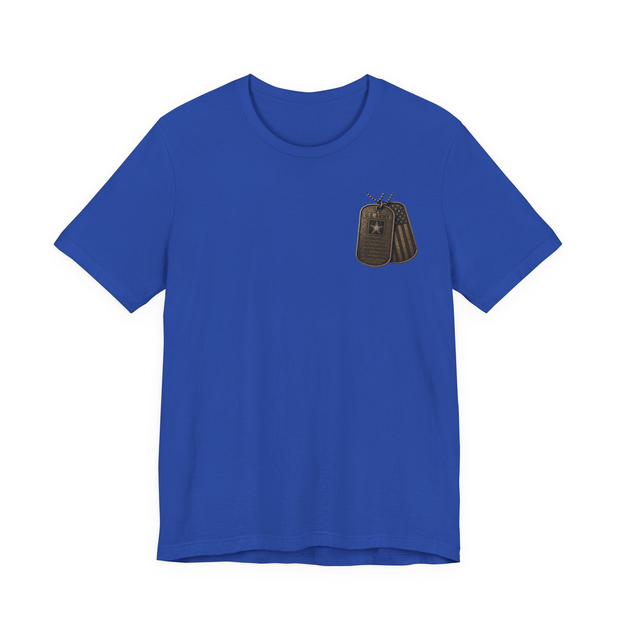 Army soldier silhouette Tee | Military dog tags design, US Army back print