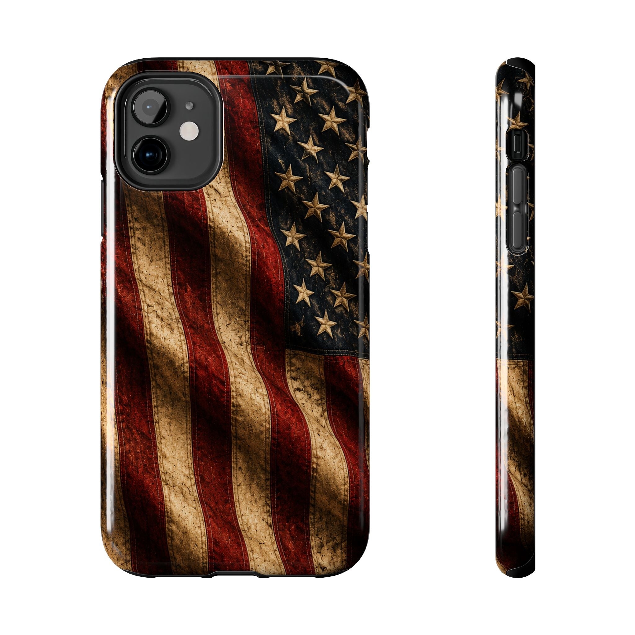 Distressed American Flag Tough Phone Case | Patriotic iPhone Cover