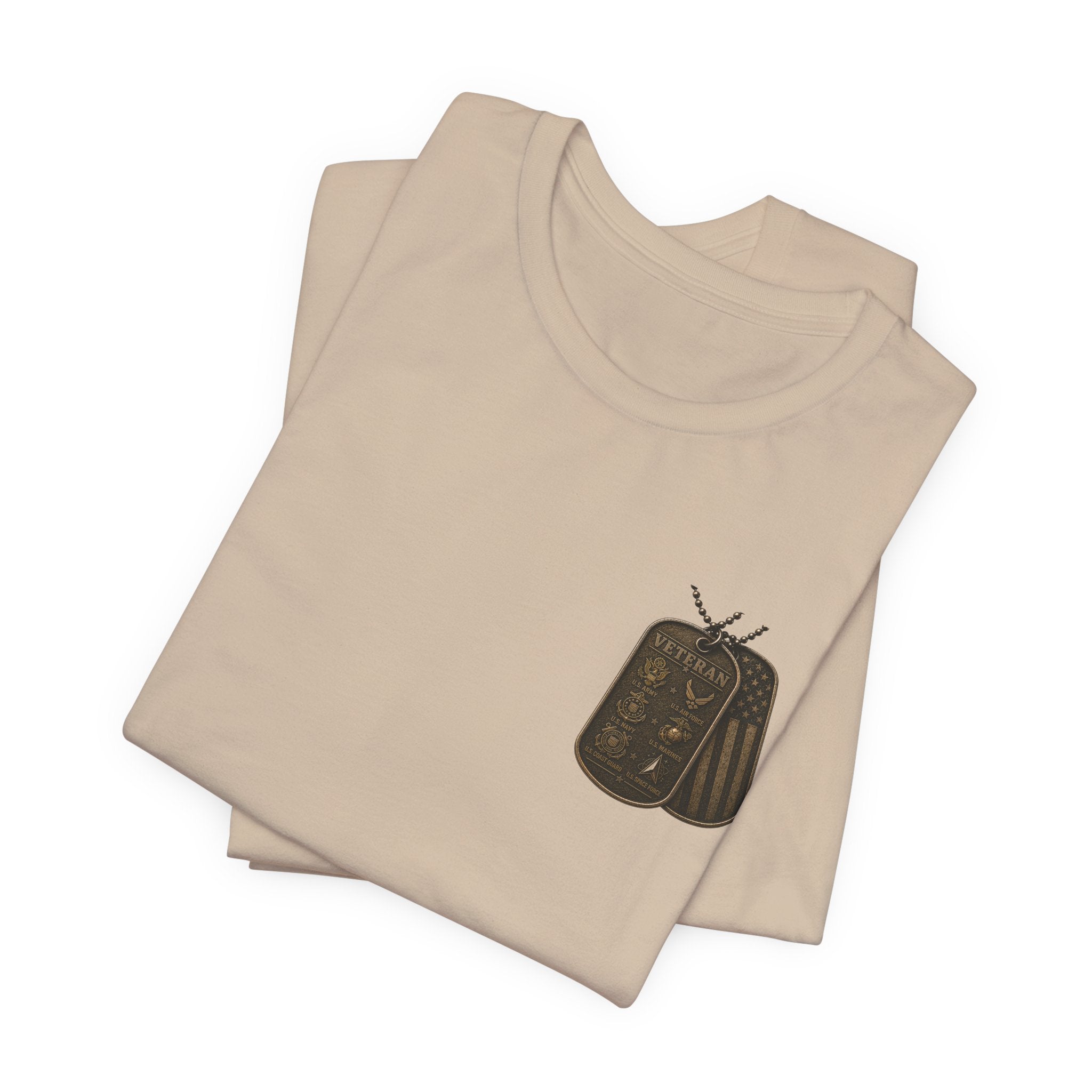 Veteran Dog Tags T-Shirt — 'I Am A Veteran' Patriotic Military Tribute Tee