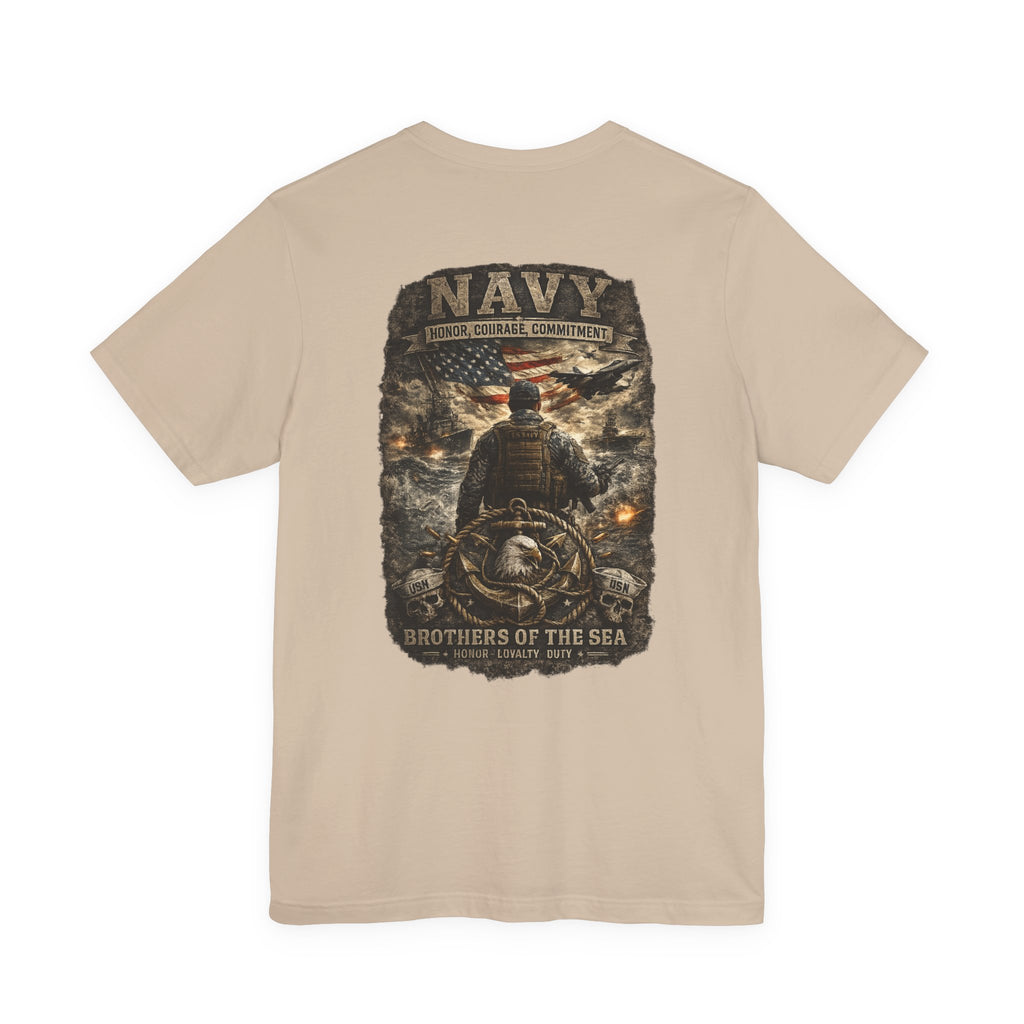 Navy Brothers of the Sea T-Shirt | Military Dog Tags Graphic