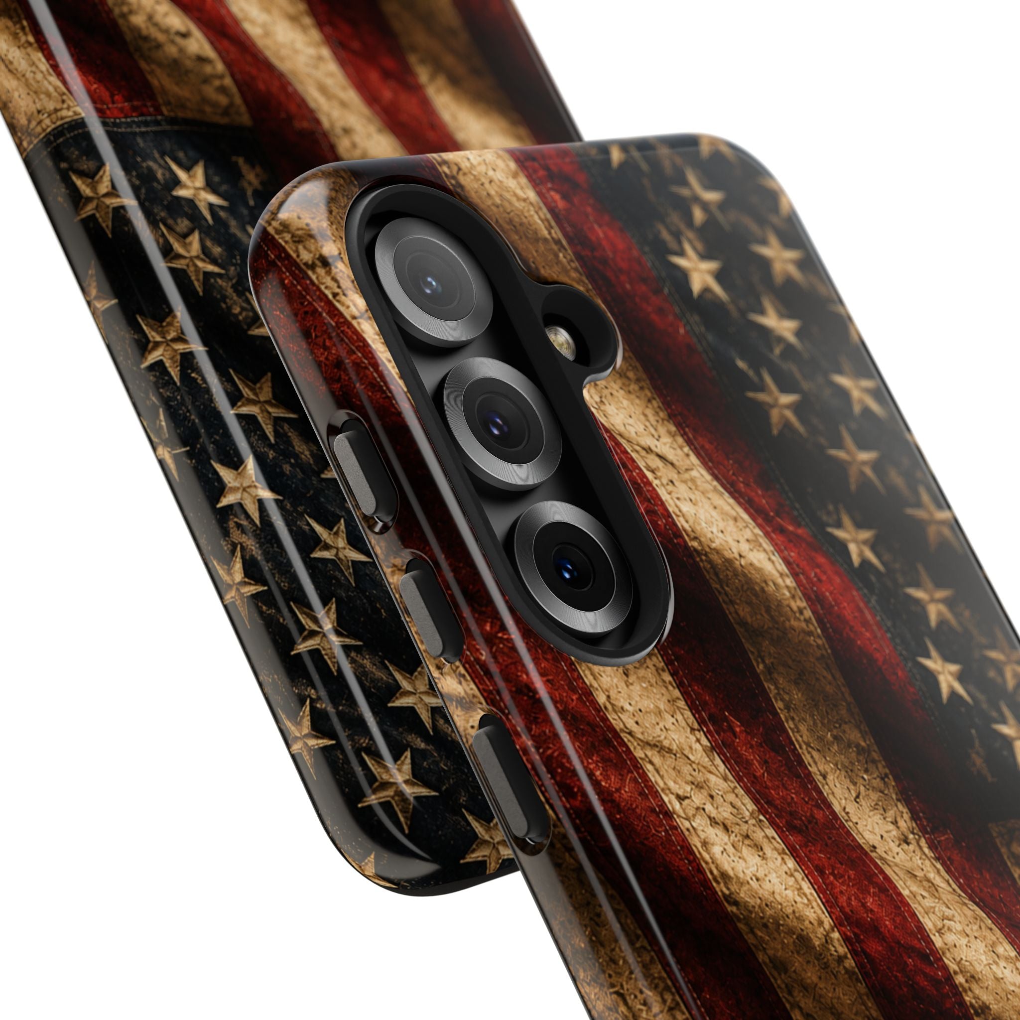 Distressed American Flag Tough Phone Case | Patriotic iPhone Cover