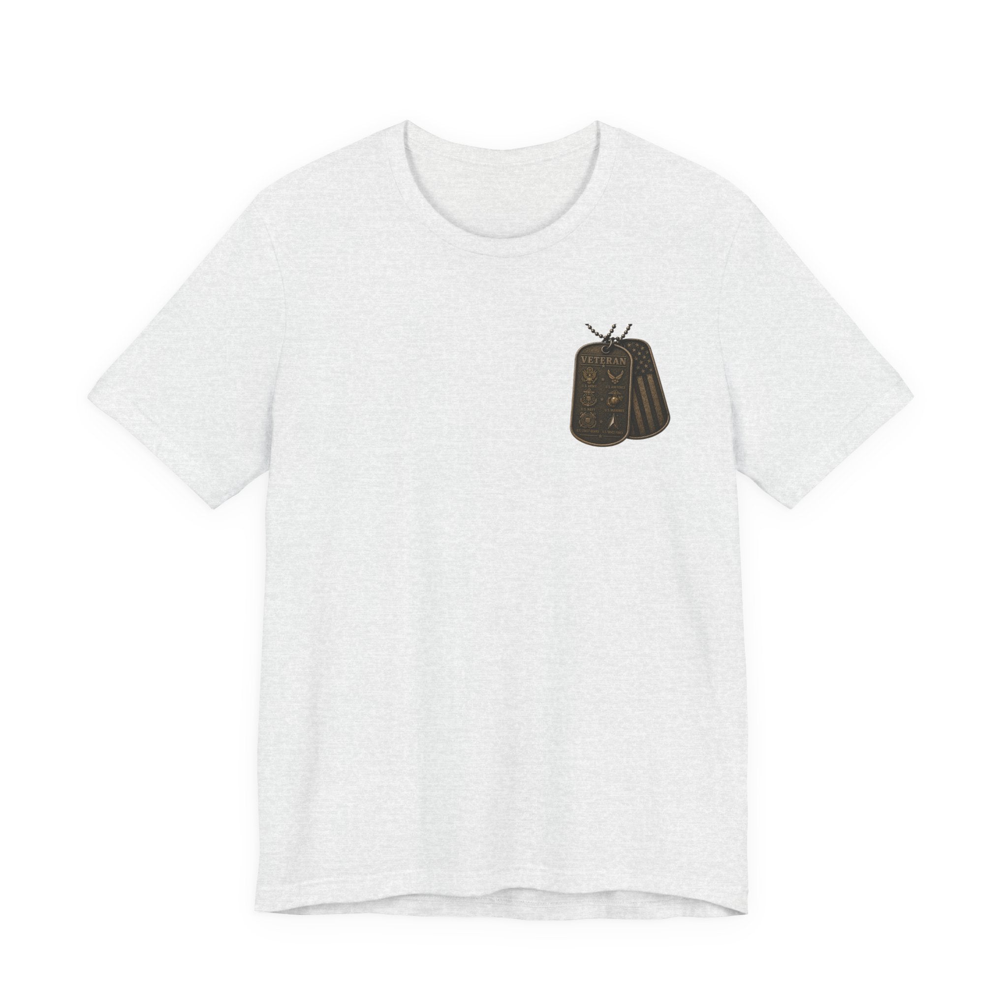 Veteran Dog Tags T-Shirt — 'I Am A Veteran' Patriotic Military Tribute Tee