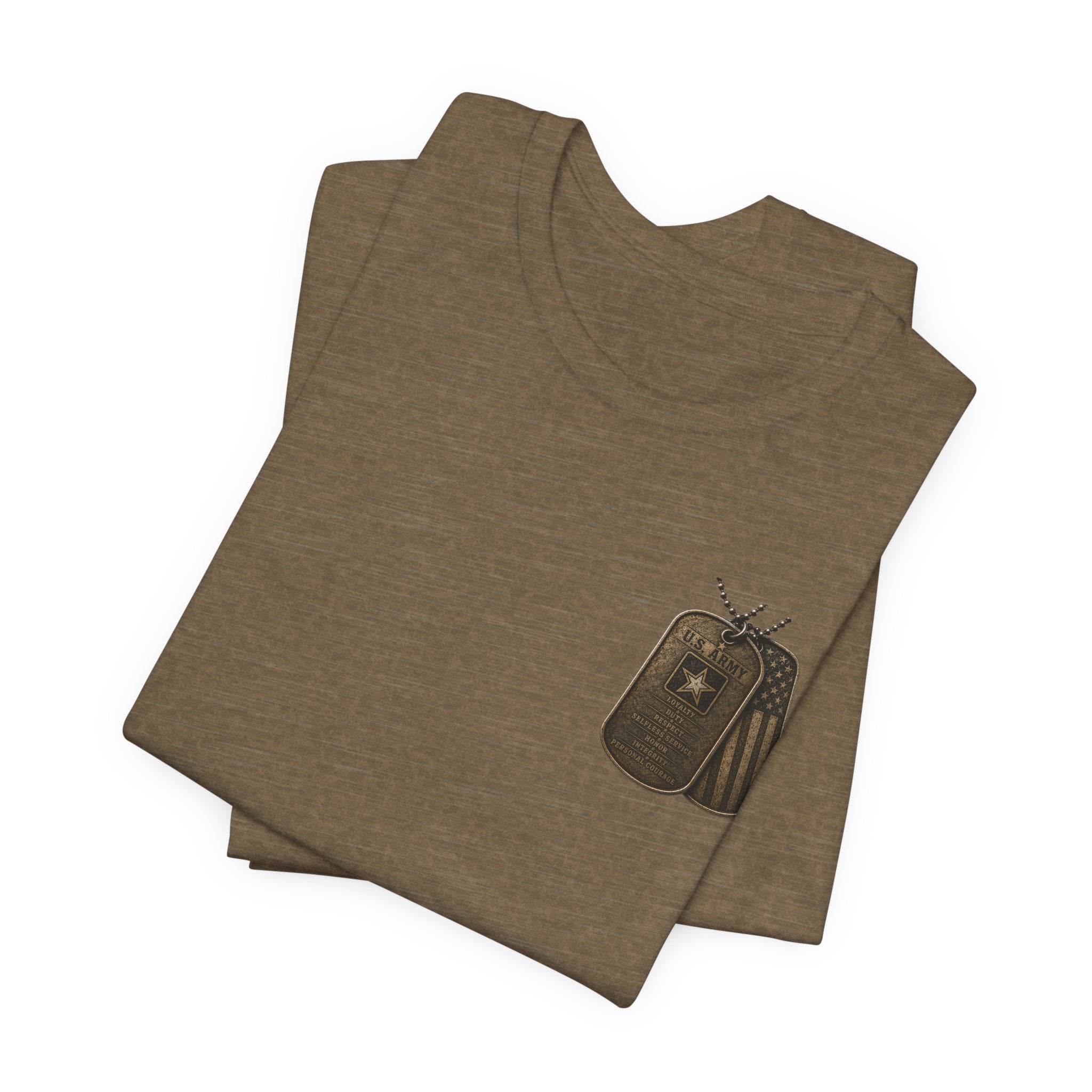Army soldier silhouette Tee | Military dog tags design, US Army back print