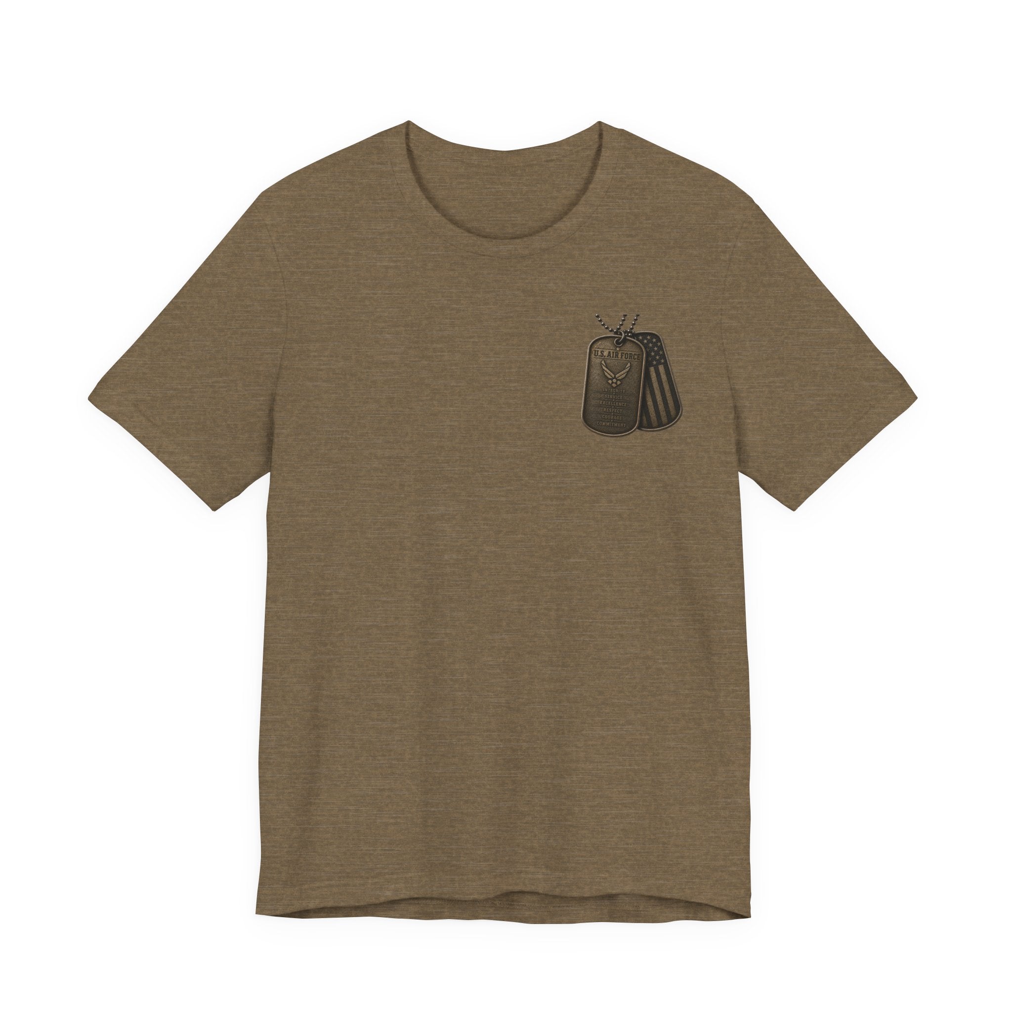 Air Force Veteran Graphic Tee — Military Dog Tags Back Print