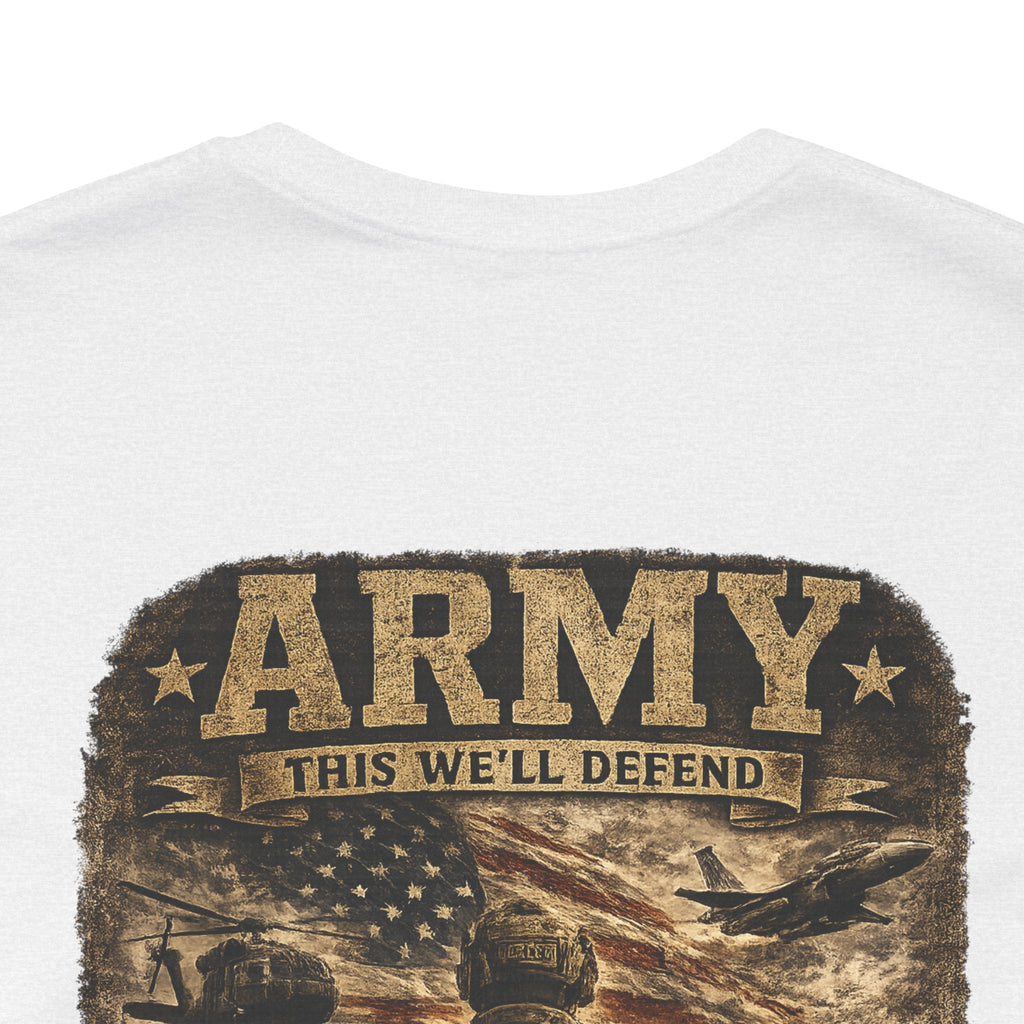 Army soldier silhouette Tee | Military dog tags design, US Army back print