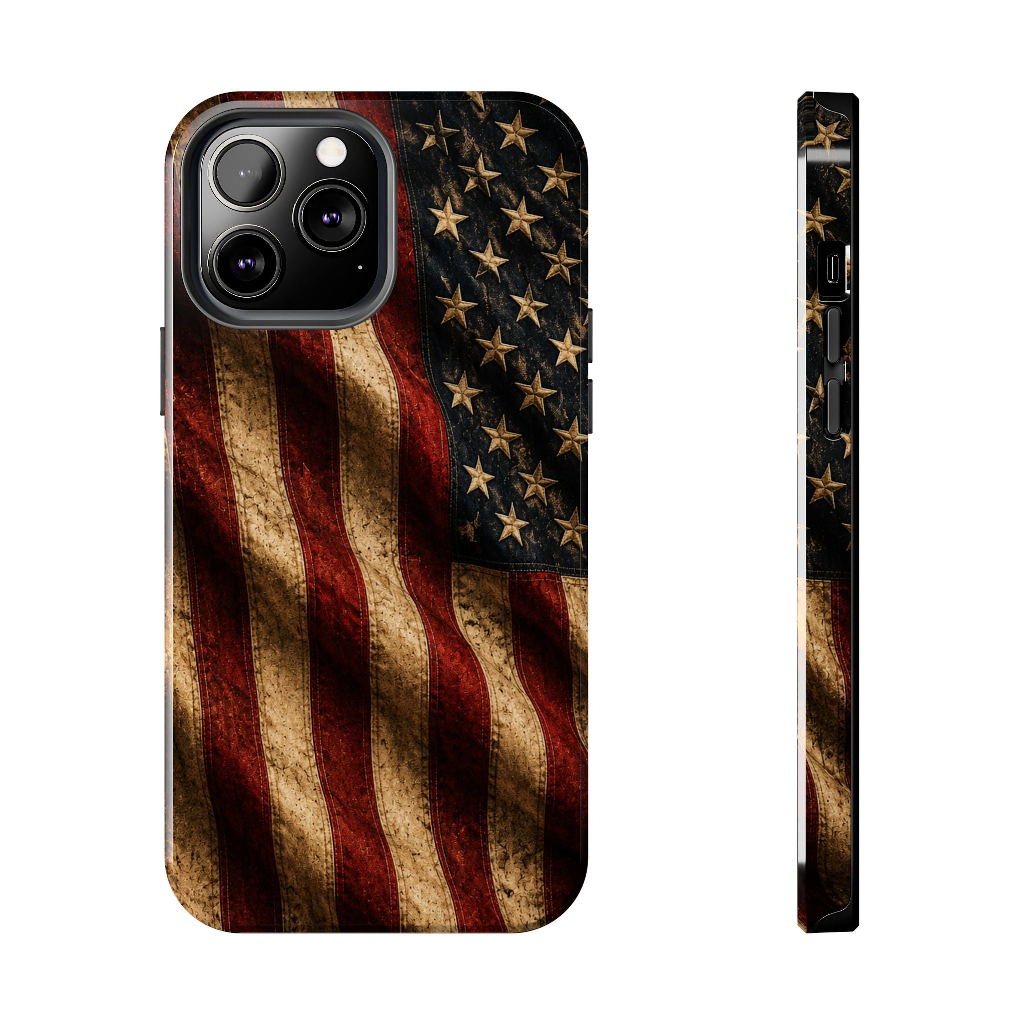 Distressed American Flag Tough Phone Case | Patriotic iPhone Cover