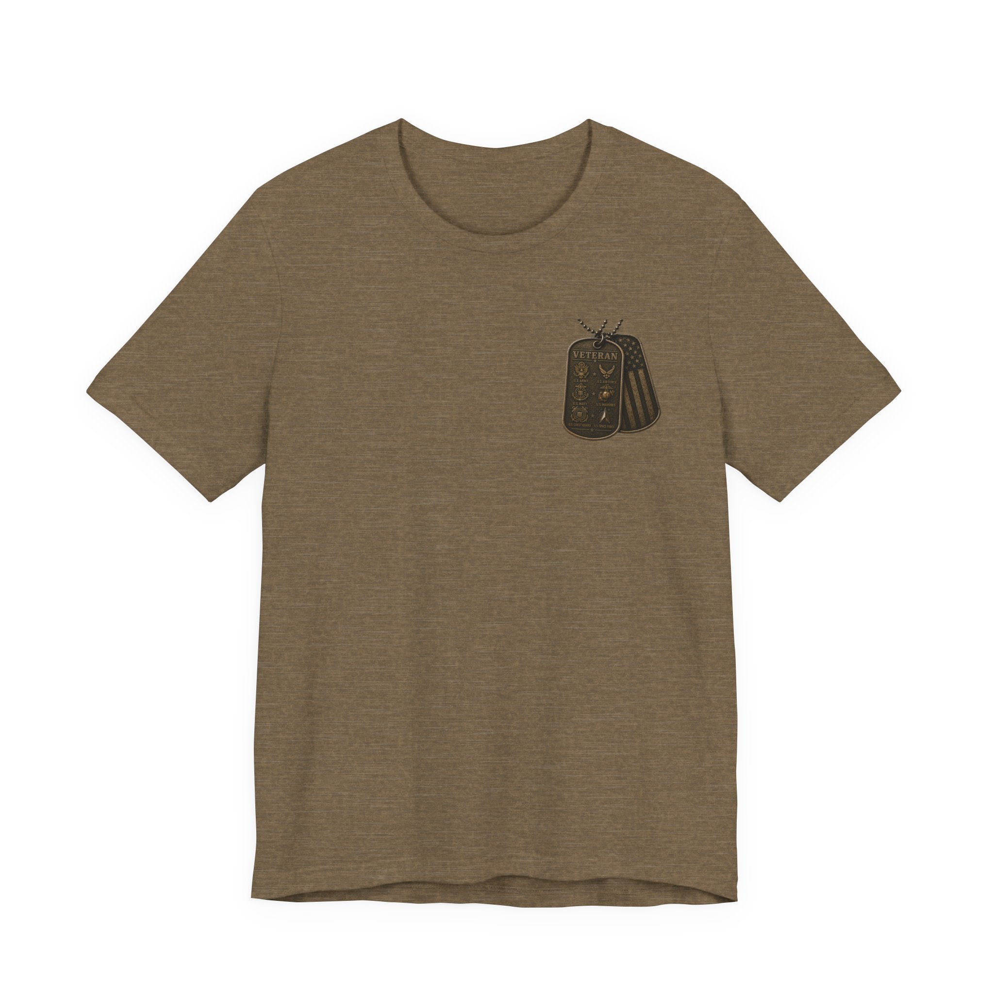 Veteran Dog Tags T-Shirt — 'I Am A Veteran' Patriotic Military Tribute Tee