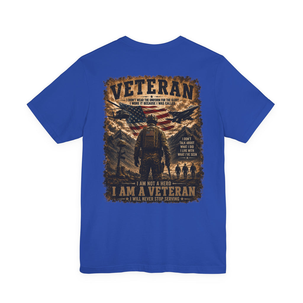 Veteran Dog Tags T-Shirt — 'I Am A Veteran' Patriotic Military Tribute Tee