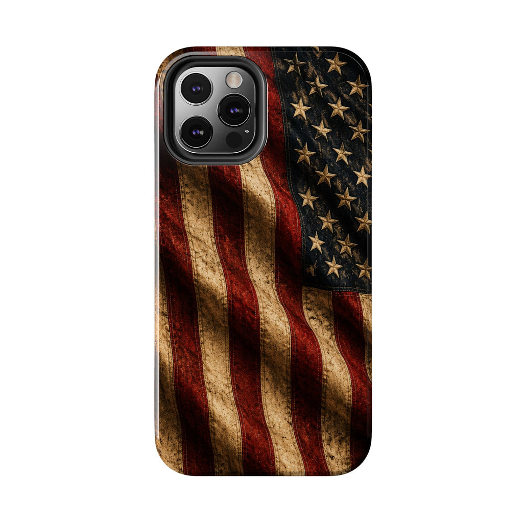 Distressed American Flag Tough Phone Case | Patriotic iPhone Cover