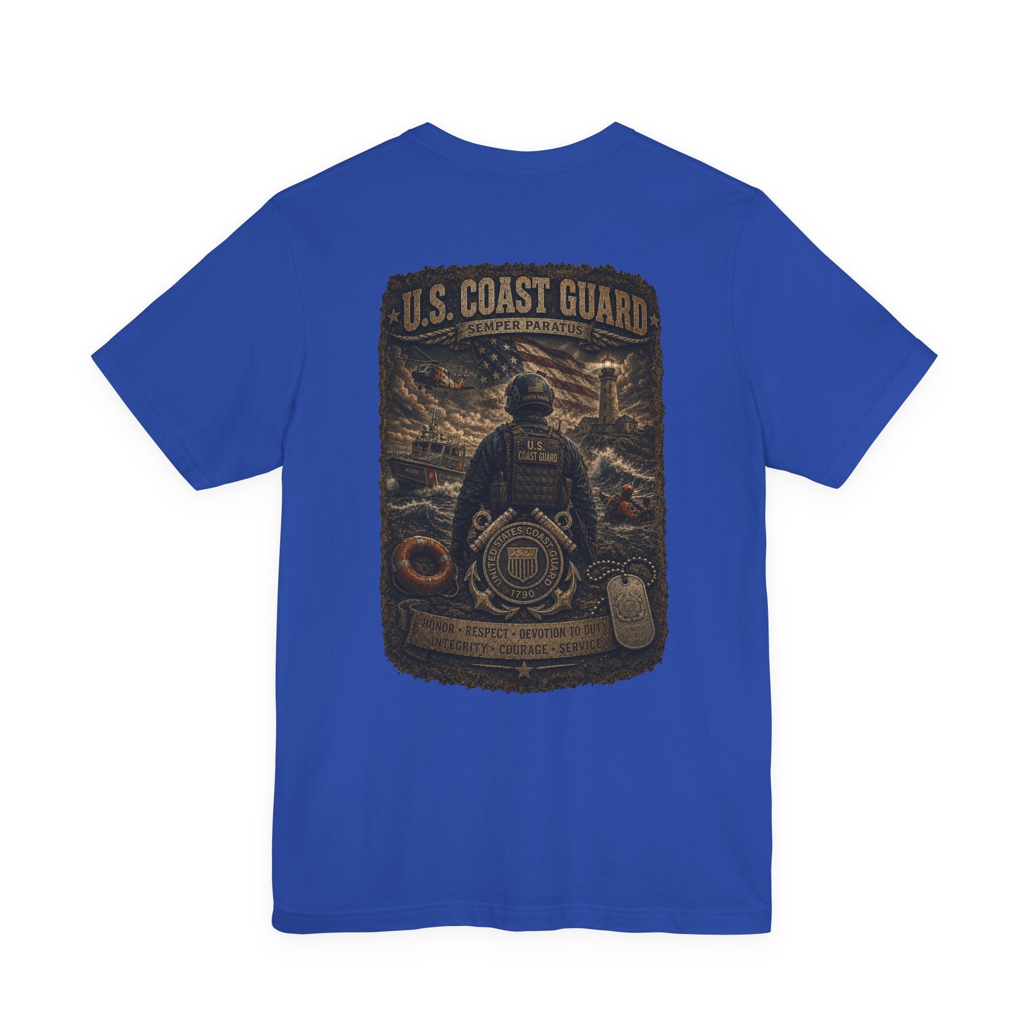 U.S. Coast Guard Veteran Tee | Dog Tags Graphic T-Shirt