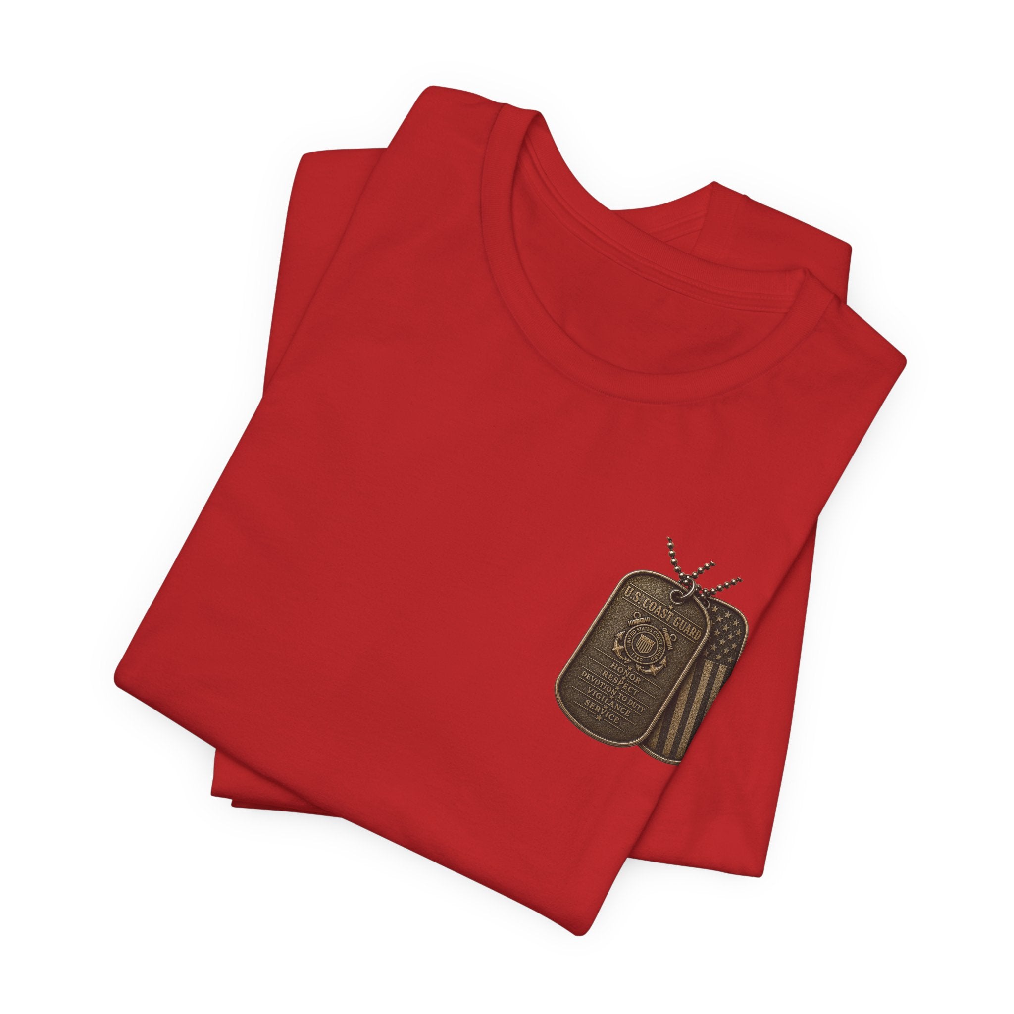 U.S. Coast Guard Veteran Tee | Dog Tags Graphic T-Shirt