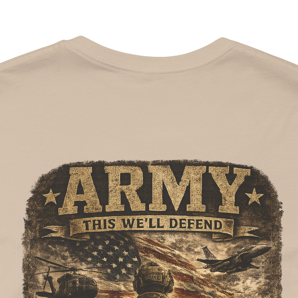 Army soldier silhouette Tee | Military dog tags design, US Army back print