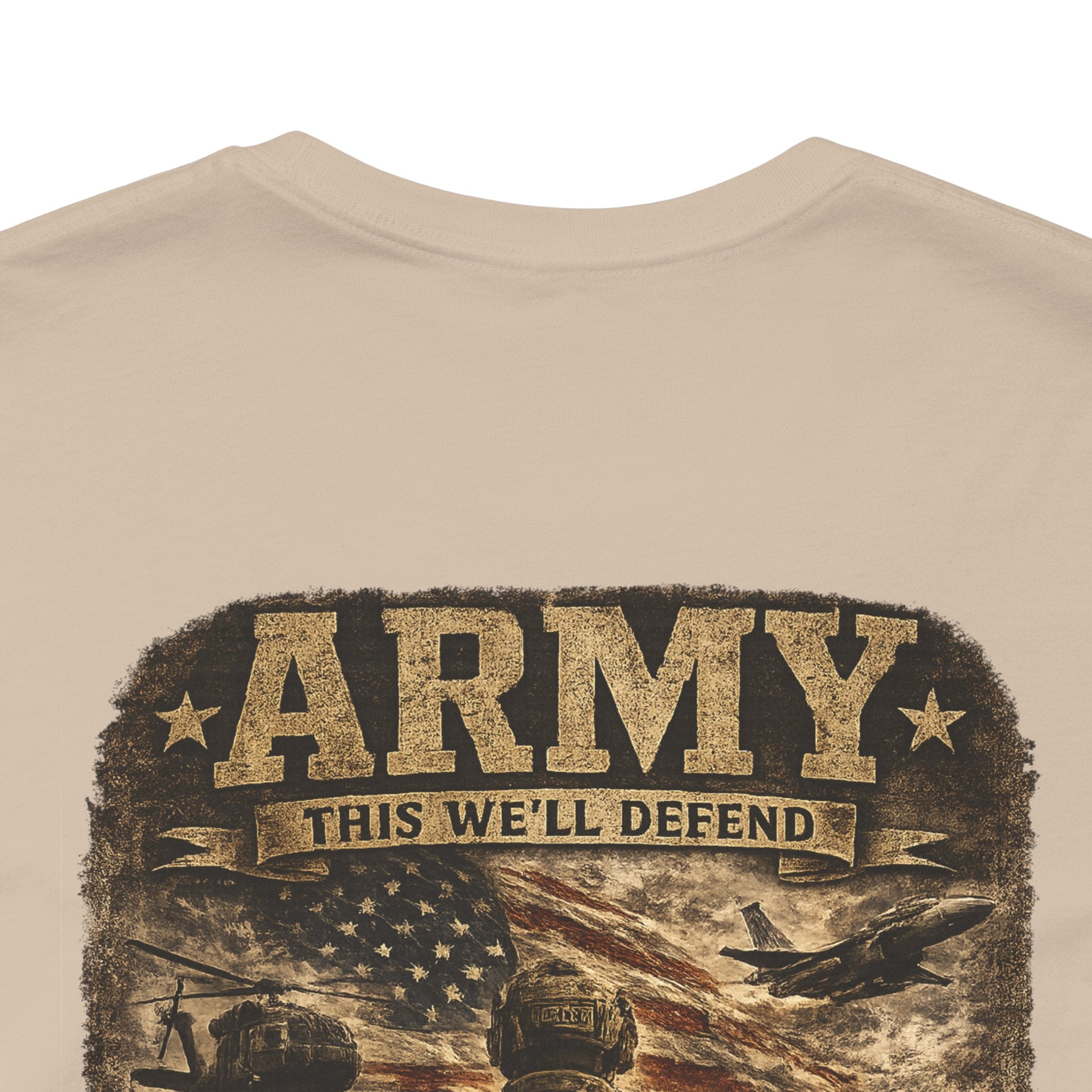 Army soldier silhouette Tee | Military dog tags design, US Army back print