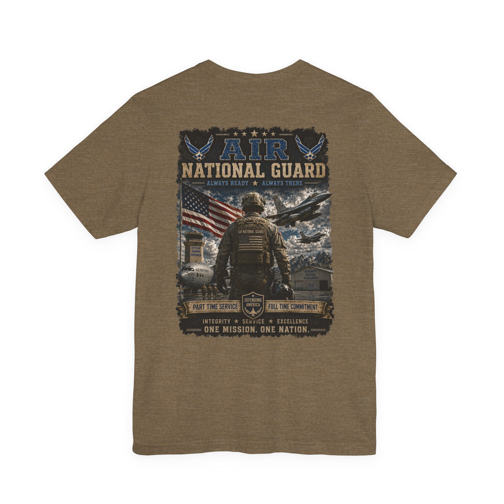 Air National Guard Graphic Tee — Military Dog Tags Veteran Tribute T-Shirt