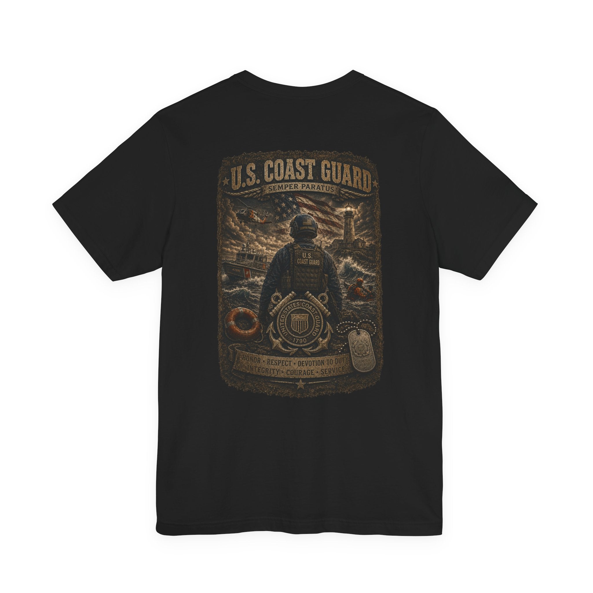 U.S. Coast Guard Veteran Tee | Dog Tags Graphic T-Shirt