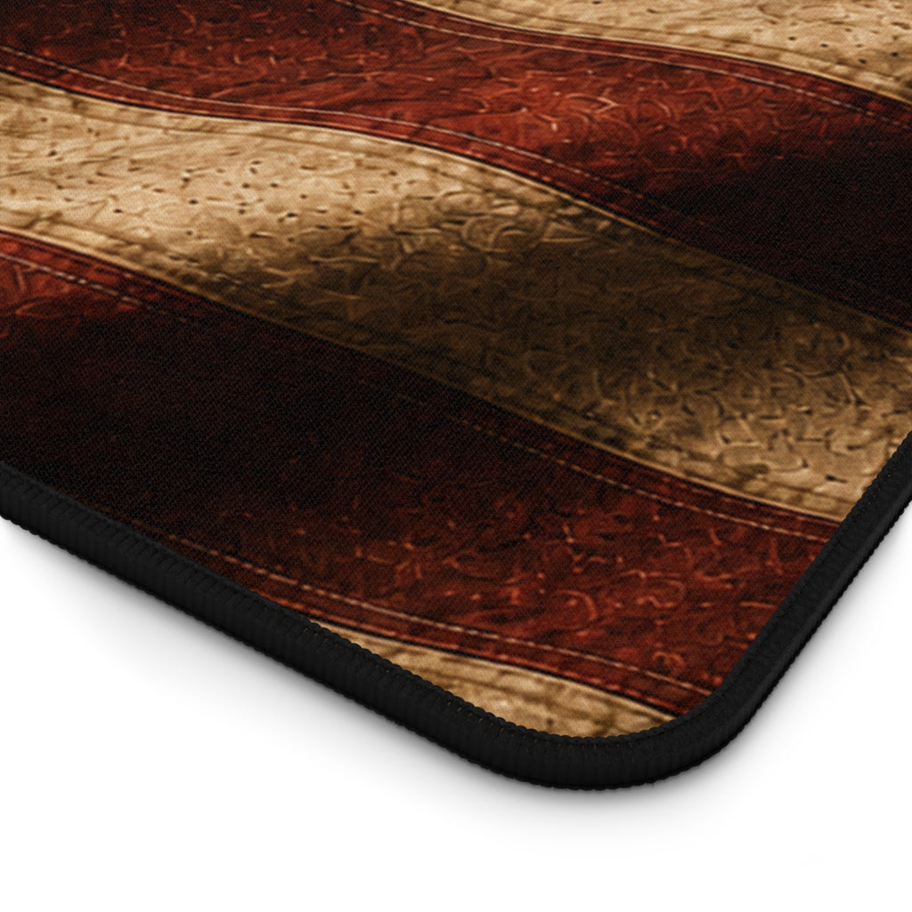 Distressed American Flag Desk Mat | Vintage USA Patriotic Mouse Pad