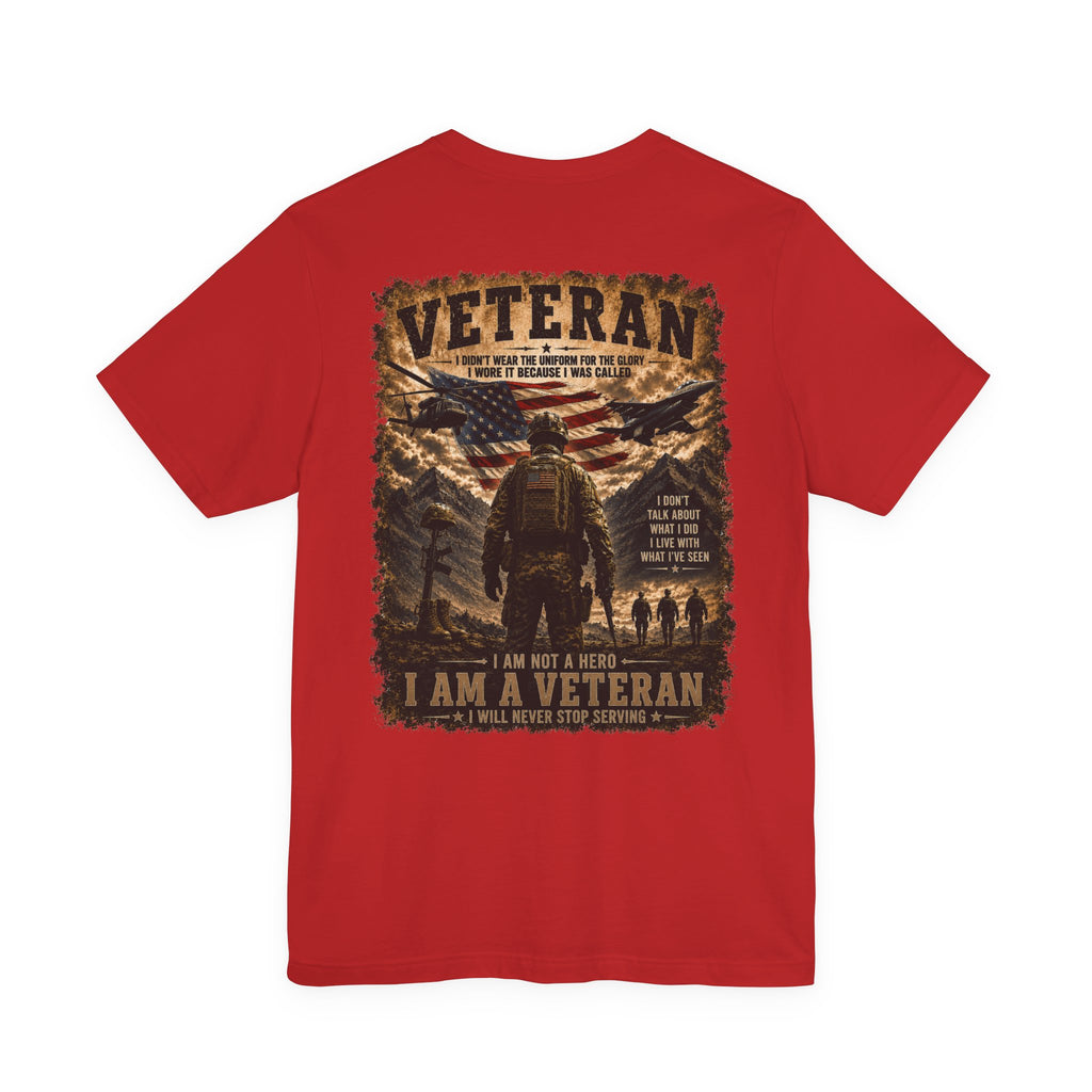 Veteran Dog Tags T-Shirt — 'I Am A Veteran' Patriotic Military Tribute Tee