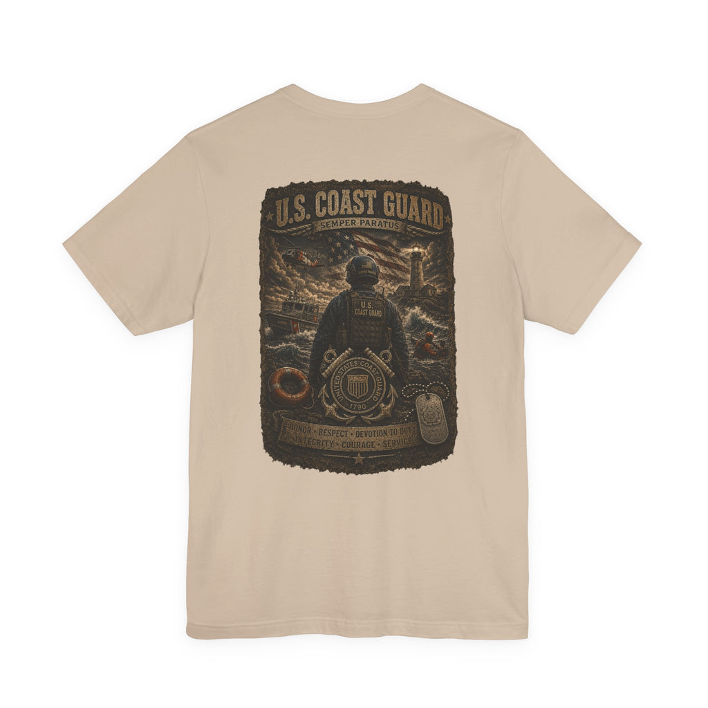 U.S. Coast Guard Veteran Tee | Dog Tags Graphic T-Shirt