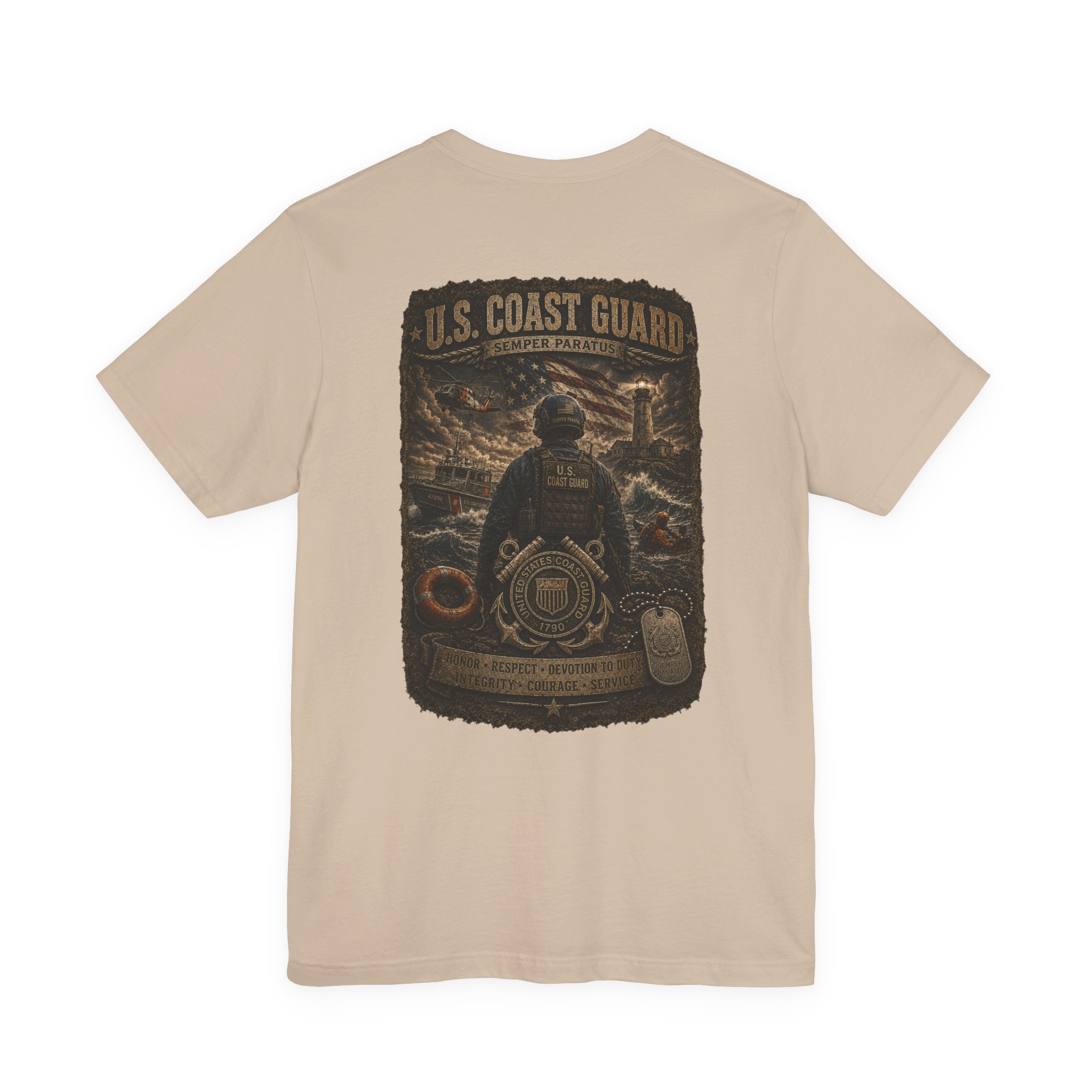 U.S. Coast Guard Veteran Tee | Dog Tags Graphic T-Shirt
