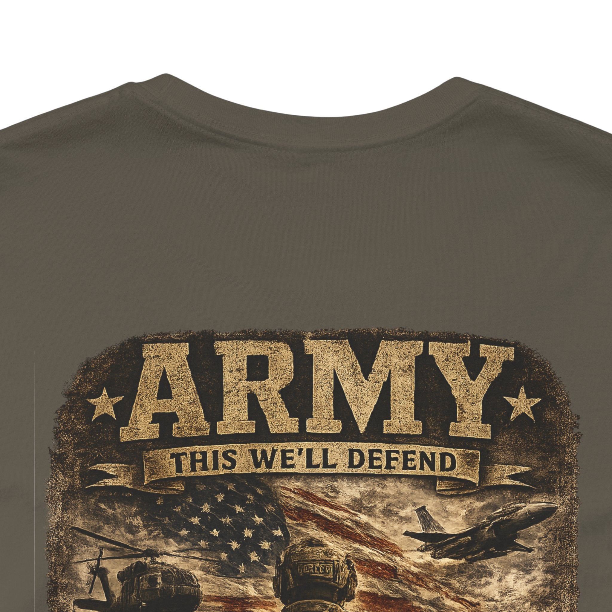 Army soldier silhouette Tee | Military dog tags design, US Army back print