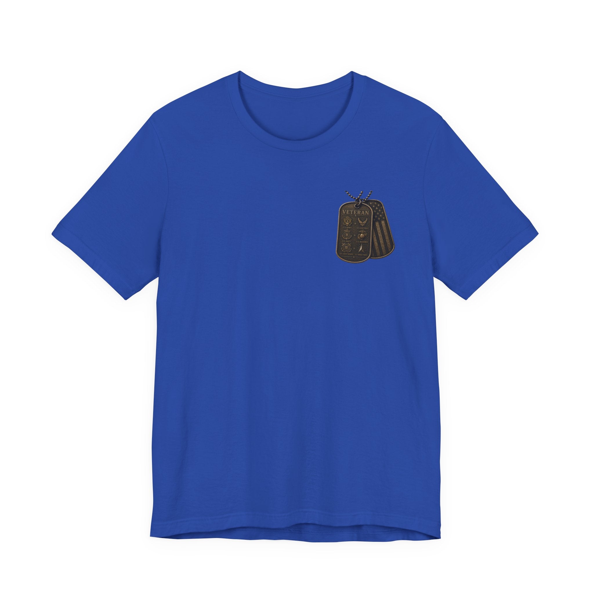 Veteran Dog Tags T-Shirt — 'I Am A Veteran' Patriotic Military Tribute Tee