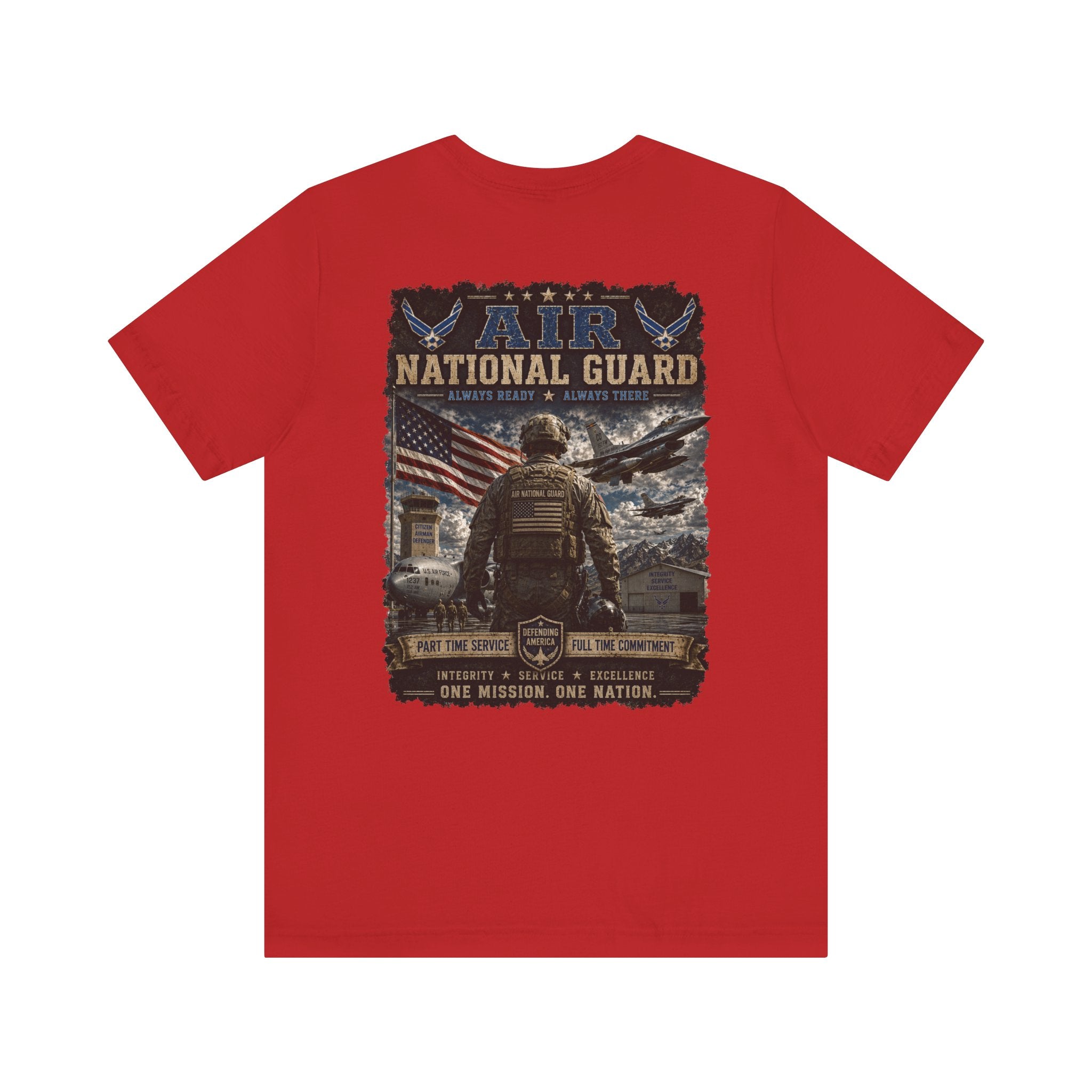 Air National Guard Graphic Tee — Military Dog Tags Veteran Tribute T-Shirt