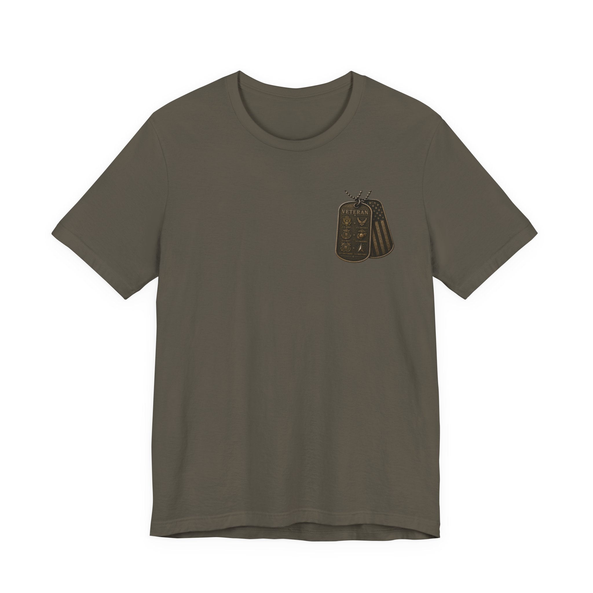 Veteran Dog Tags T-Shirt — 'I Am A Veteran' Patriotic Military Tribute Tee
