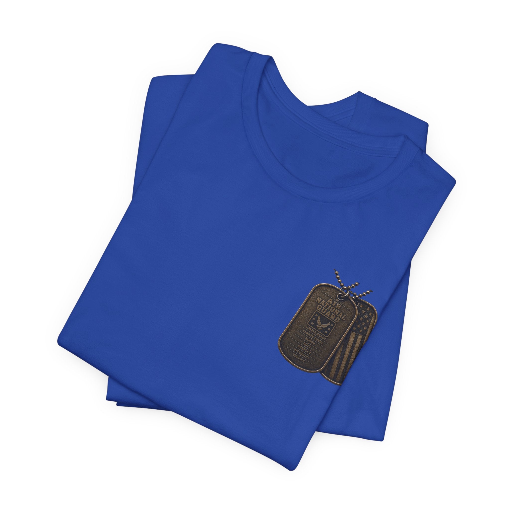 Air National Guard Graphic Tee — Military Dog Tags Veteran Tribute T-Shirt