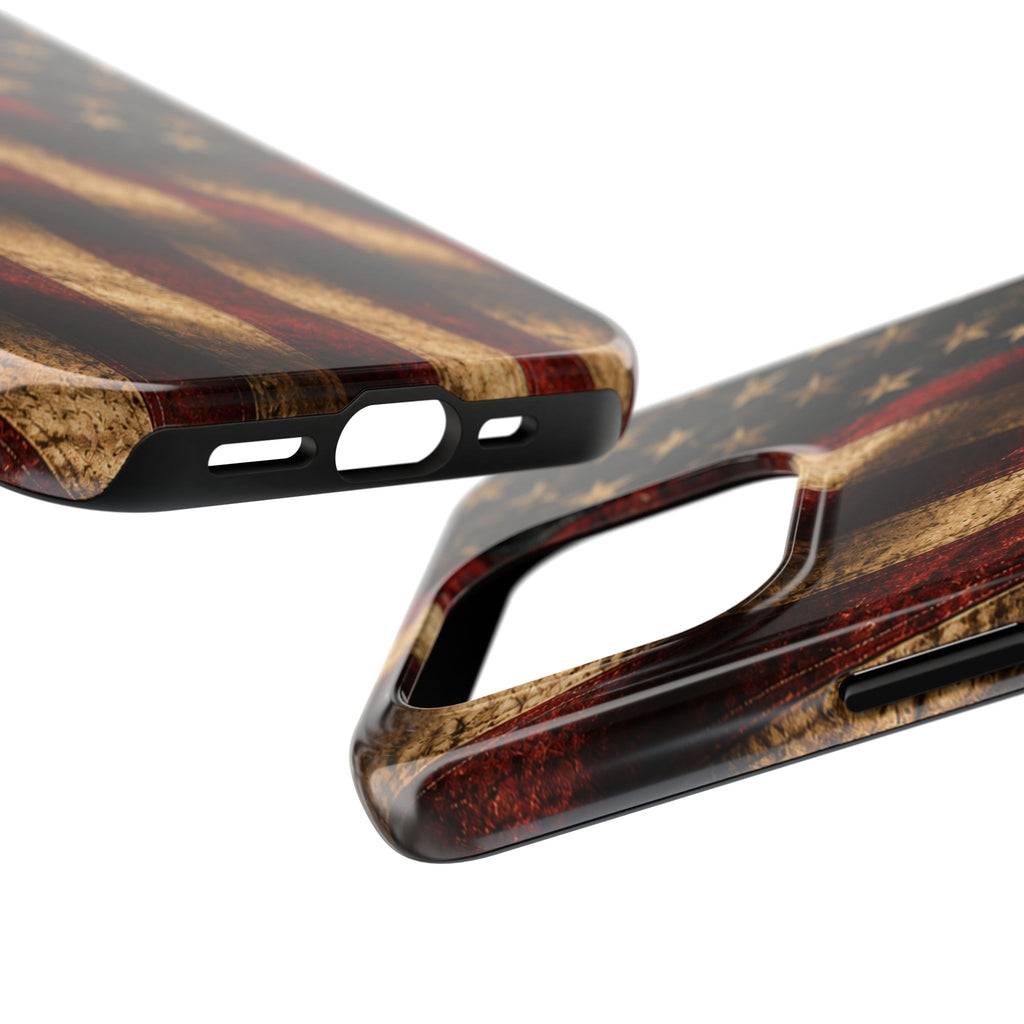 Distressed American Flag Tough Phone Case | Patriotic iPhone Cover