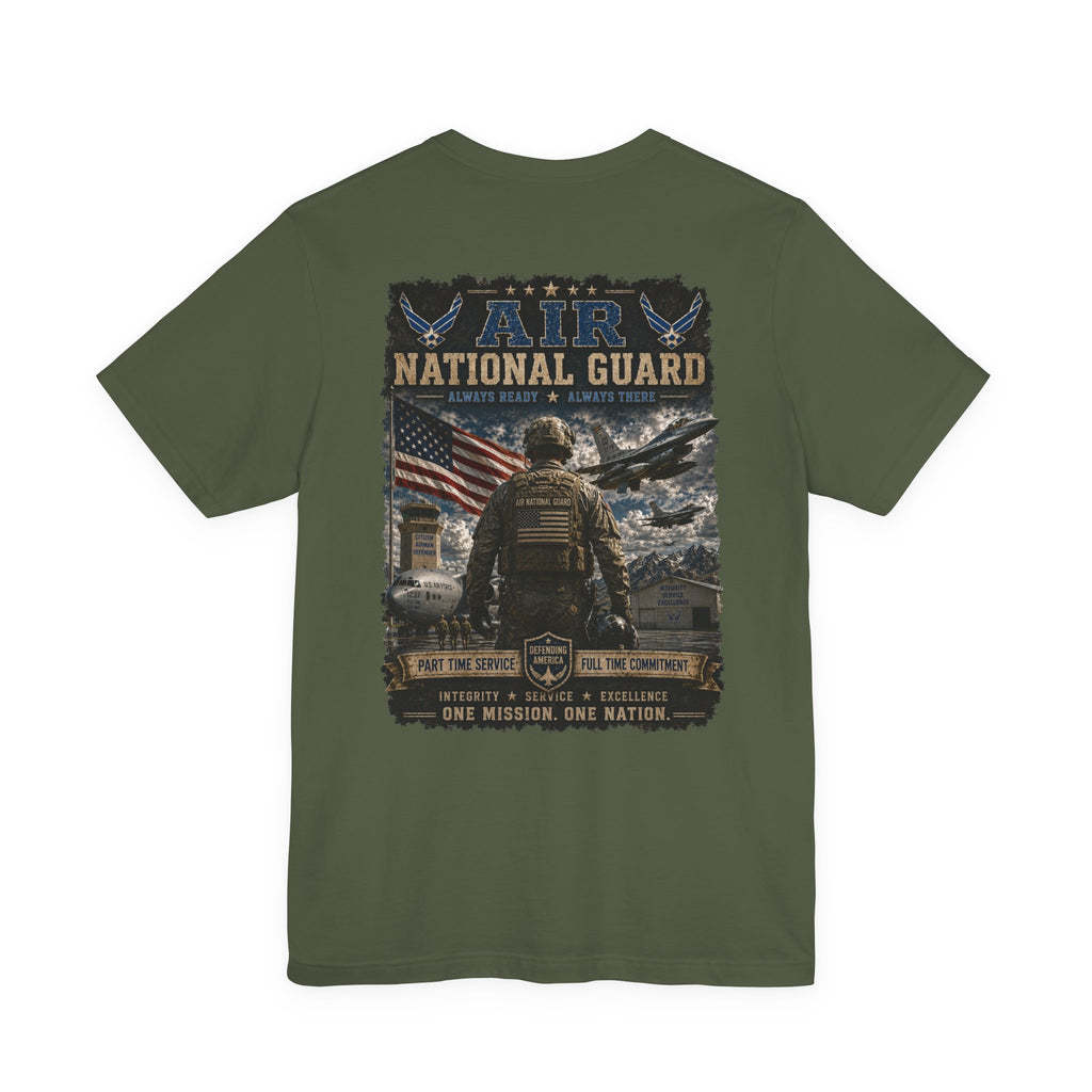 Air National Guard Graphic Tee — Military Dog Tags Veteran Tribute T-Shirt