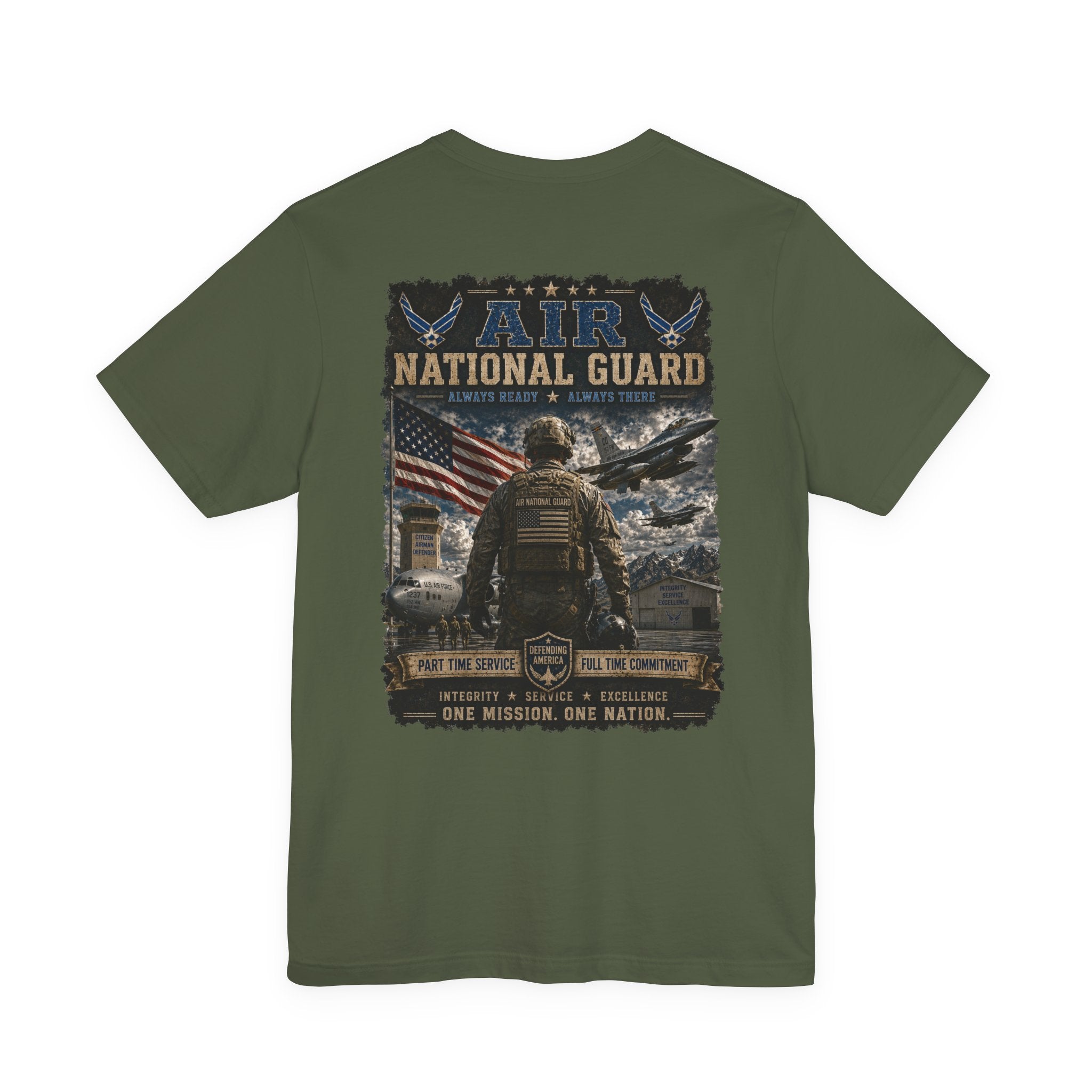 Air National Guard Graphic Tee — Military Dog Tags Veteran Tribute T-Shirt