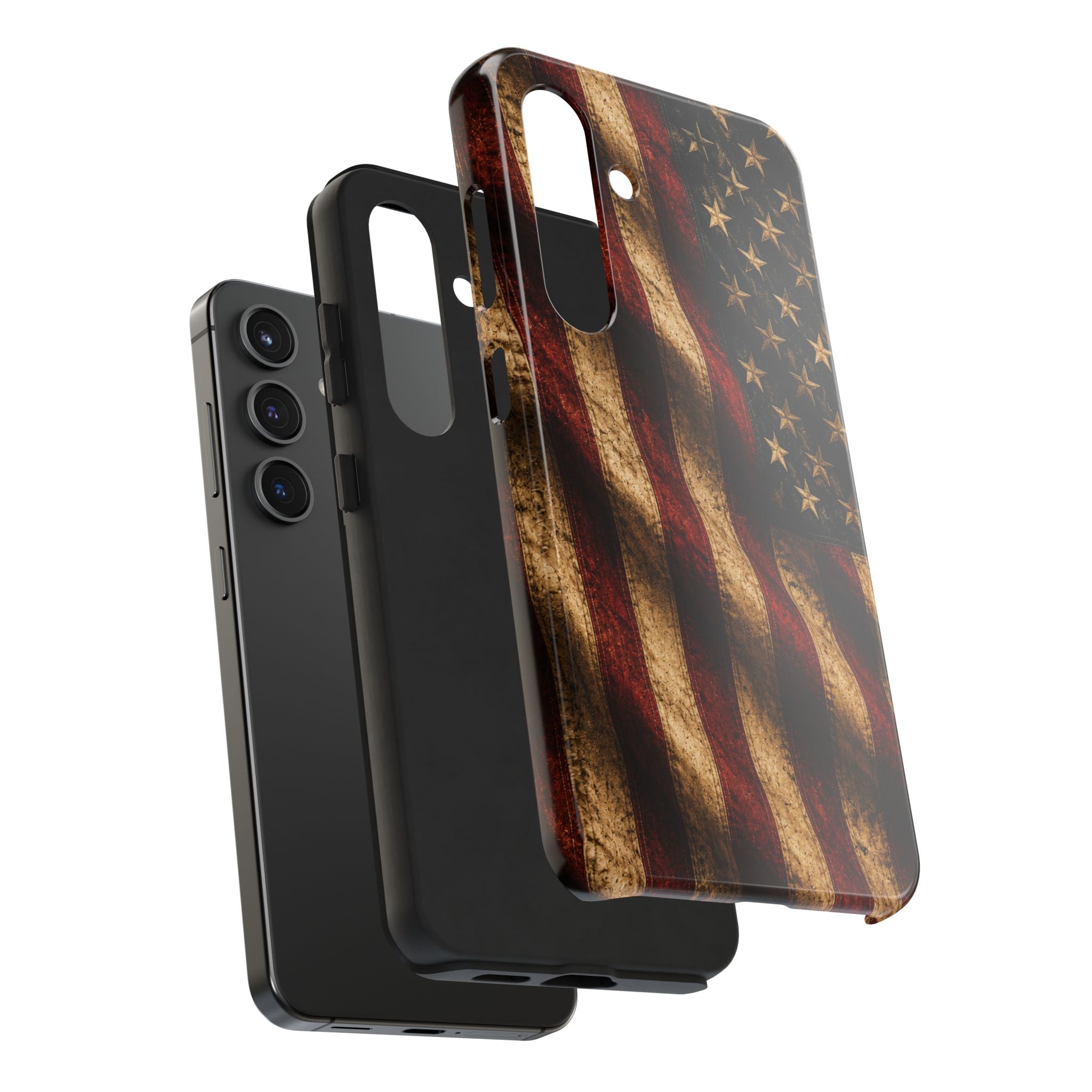Distressed American Flag Tough Phone Case | Patriotic iPhone Cover