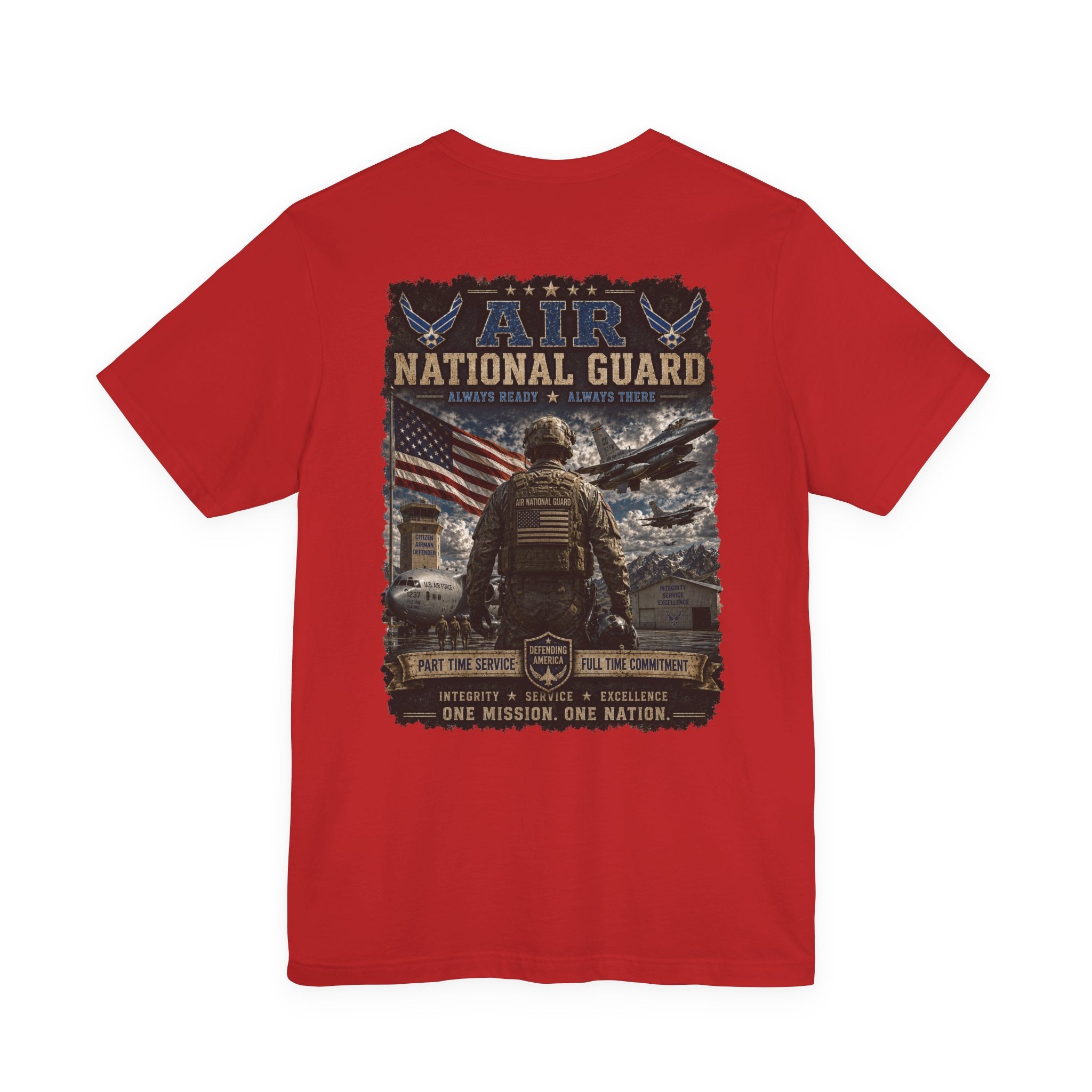 Air National Guard Graphic Tee — Military Dog Tags Veteran Tribute T-Shirt