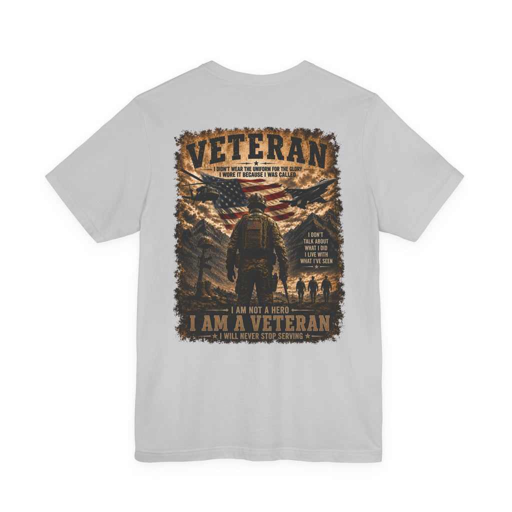 Veteran Dog Tags T-Shirt — 'I Am A Veteran' Patriotic Military Tribute Tee