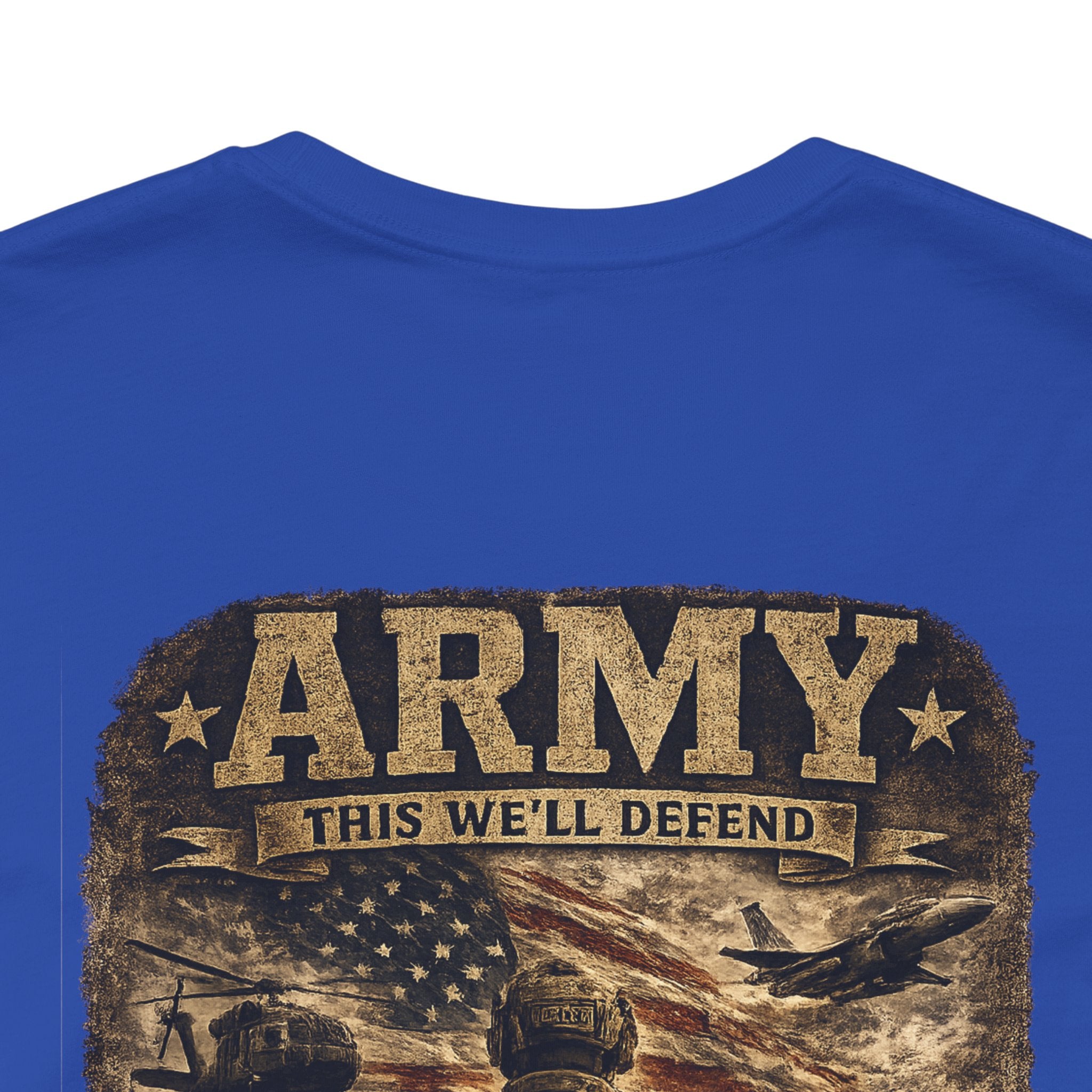 Army soldier silhouette Tee | Military dog tags design, US Army back print