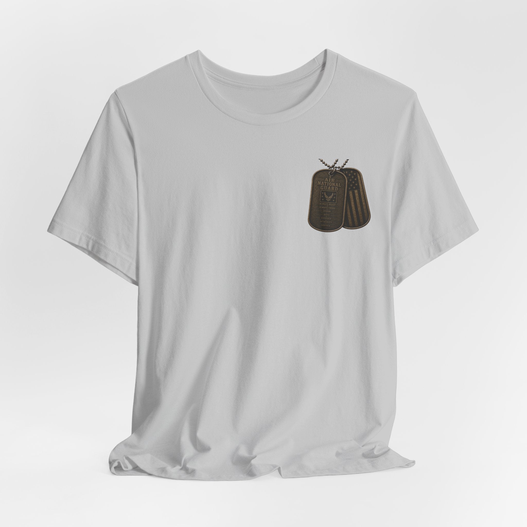 Air National Guard Graphic Tee — Military Dog Tags Veteran Tribute T-Shirt