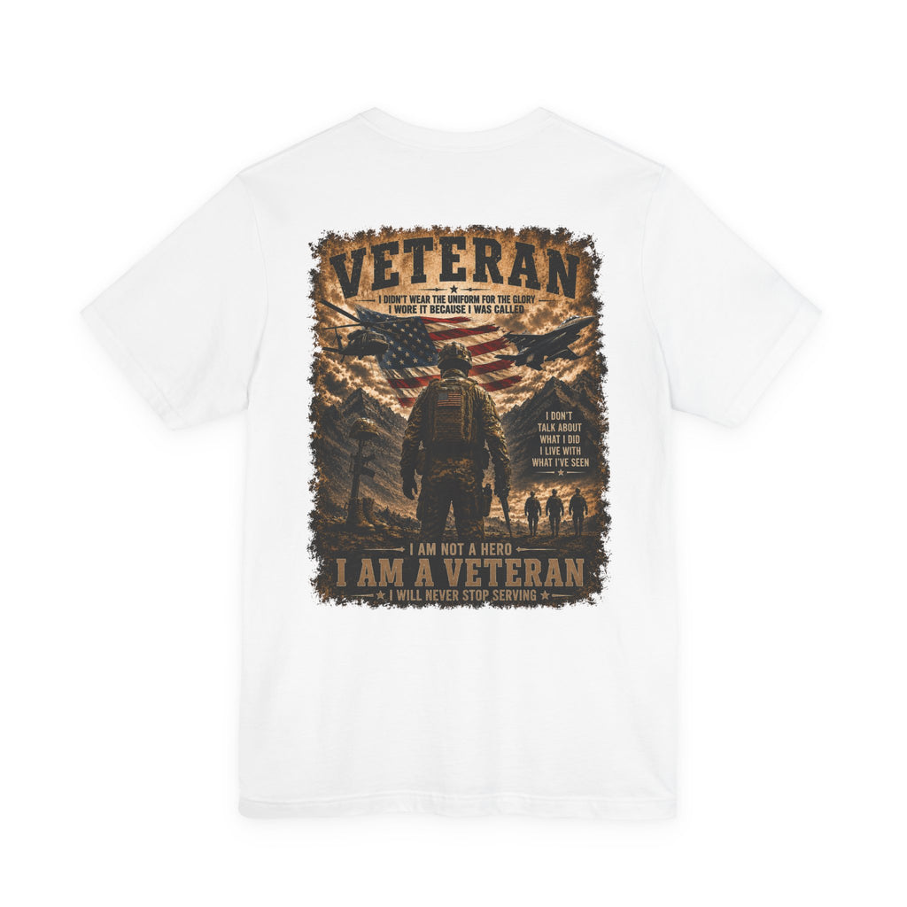 Veteran Dog Tags T-Shirt — 'I Am A Veteran' Patriotic Military Tribute Tee