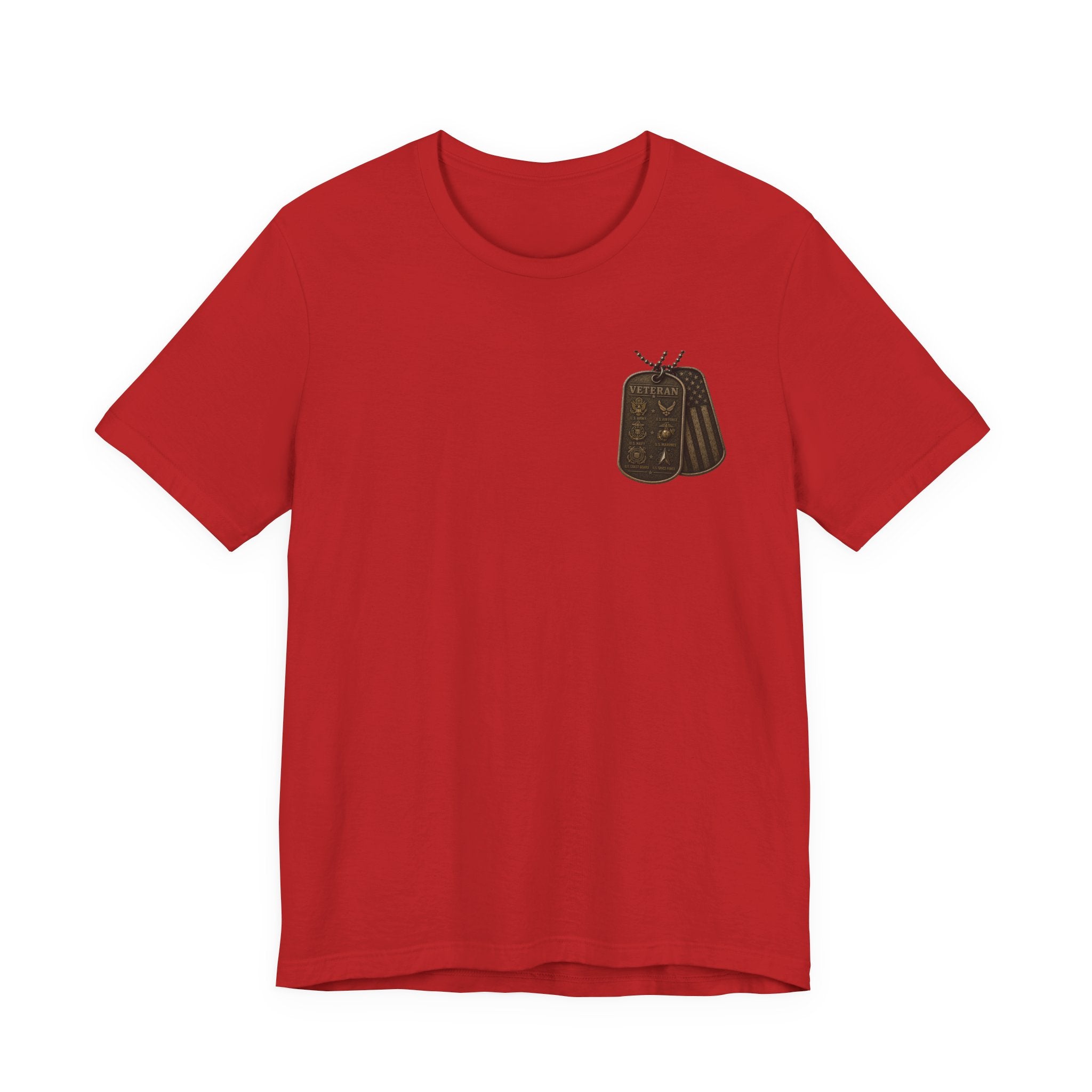 Veteran Dog Tags T-Shirt — 'I Am A Veteran' Patriotic Military Tribute Tee